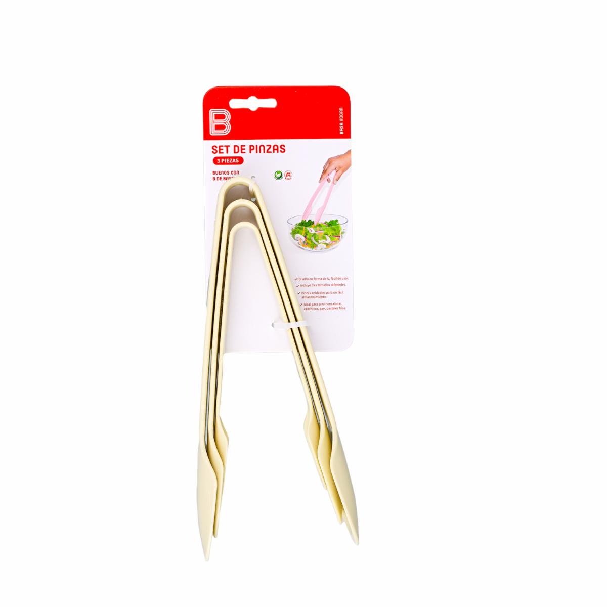 Set De Pinzas Ensaladeras BASA 3 Piezas
