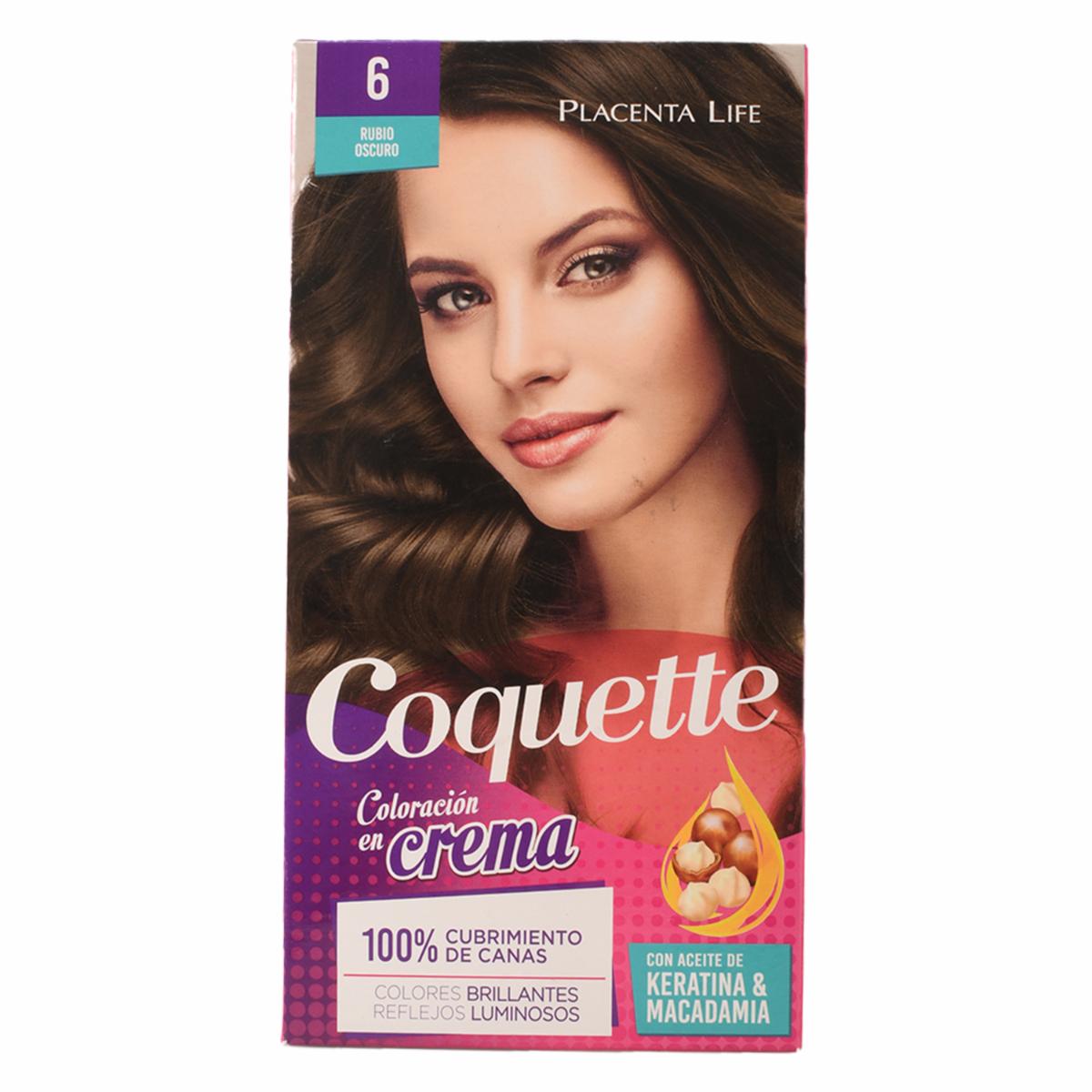 Tinte De Cabello Tono 6 Rubio Oscuro COQUETTE 50 G