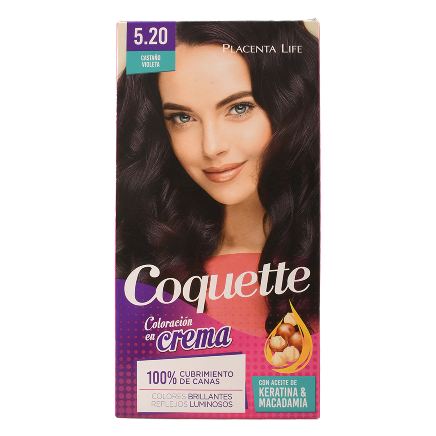 Tinte De Cabello Tono 5.20 Castano Violeta COQUETTE 50 G