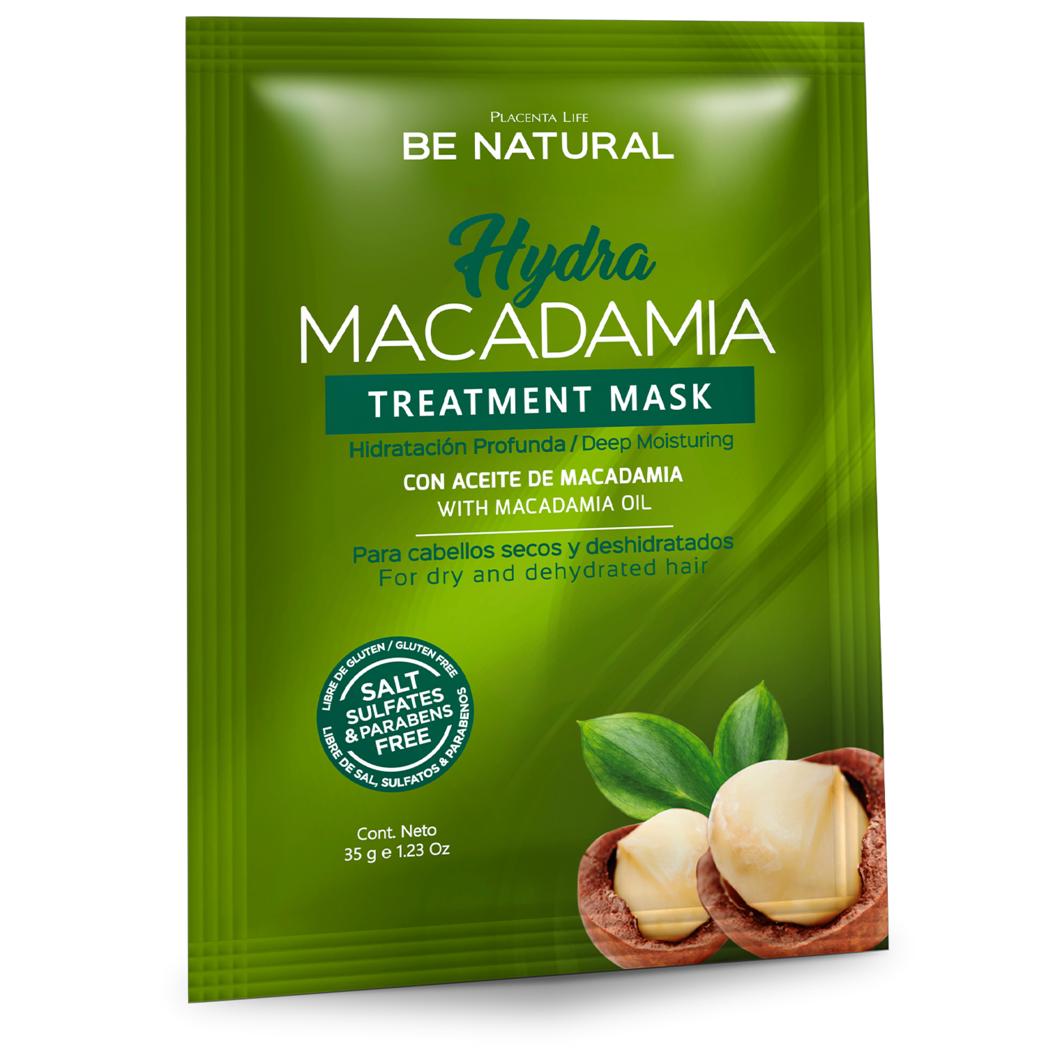 Tratamiento Capilar Hidratación Profunda Hydramacadamia BE NATURAL 35 G