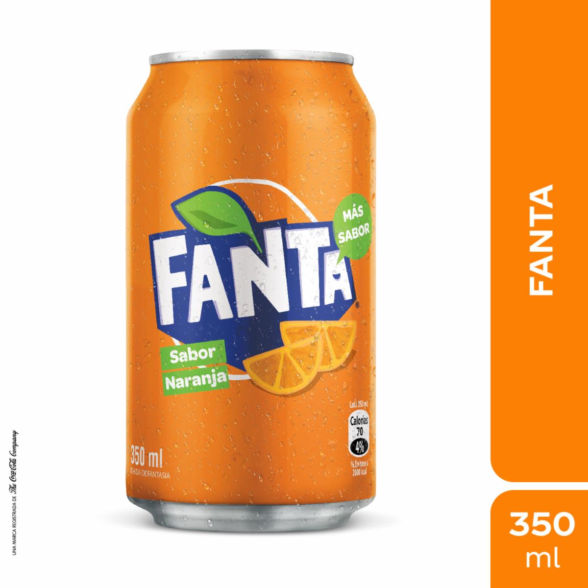 Bebida Gaseosa Sabor A Naranja En Lata FANTA 350 Ml
