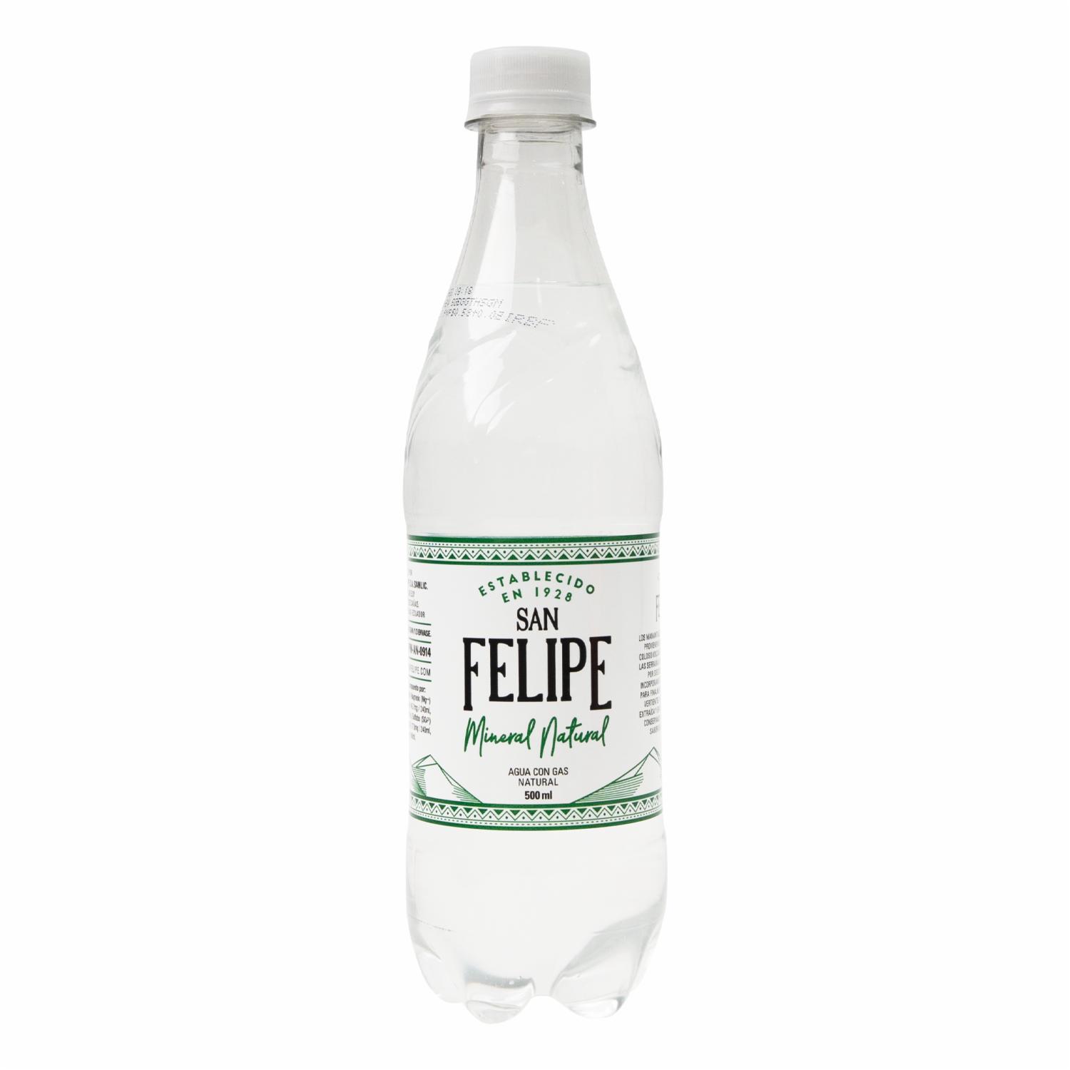Agua Con Gas Natural SAN FELIPE 500 Ml