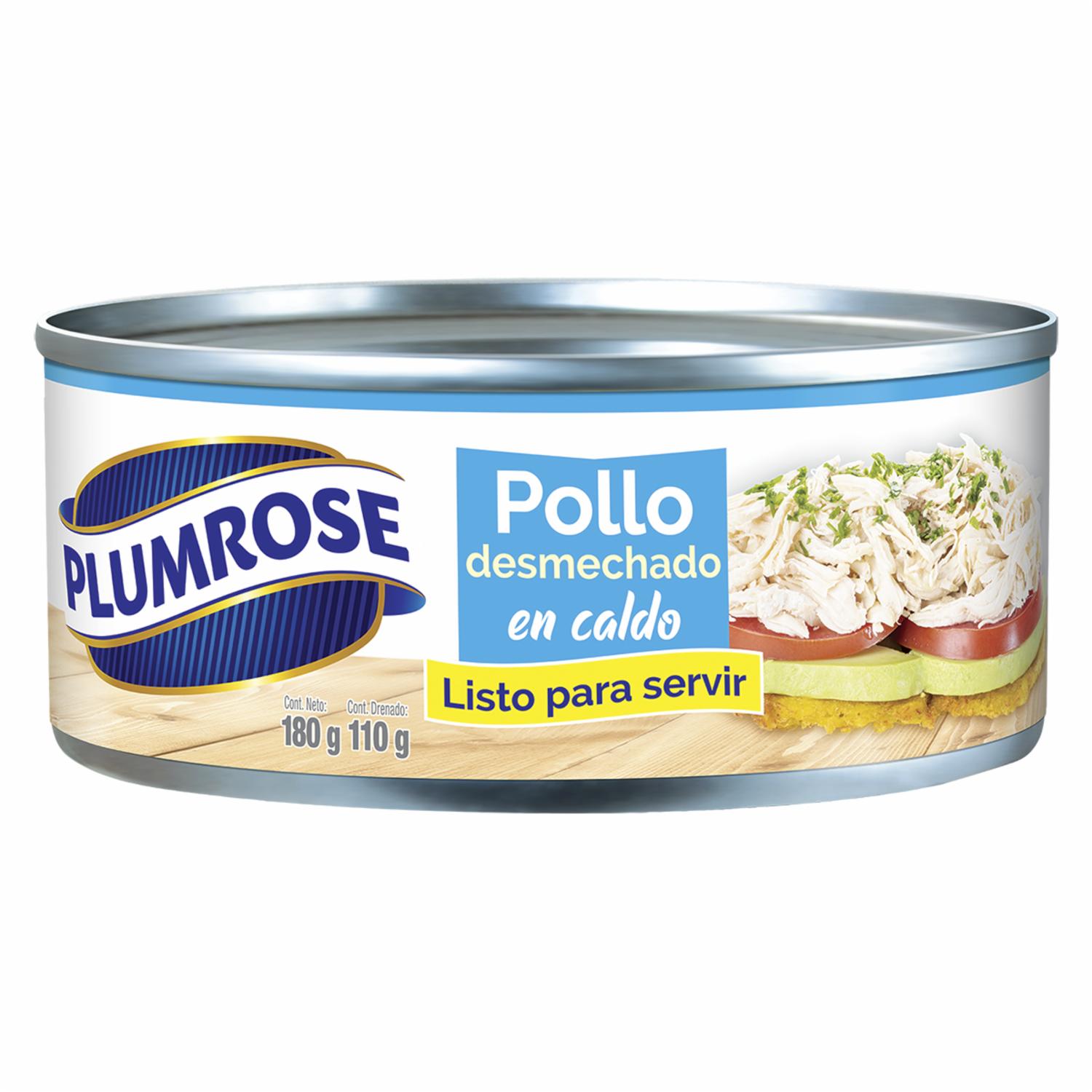 Pollo Desmechado En Agua Enlatado PLUMROSE 180 G
