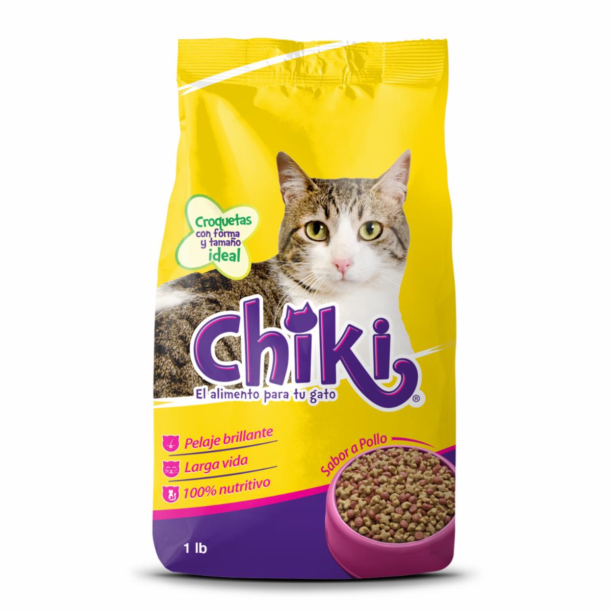Alimento Para Gatos Sabor A Pollo CHIKI 454 G