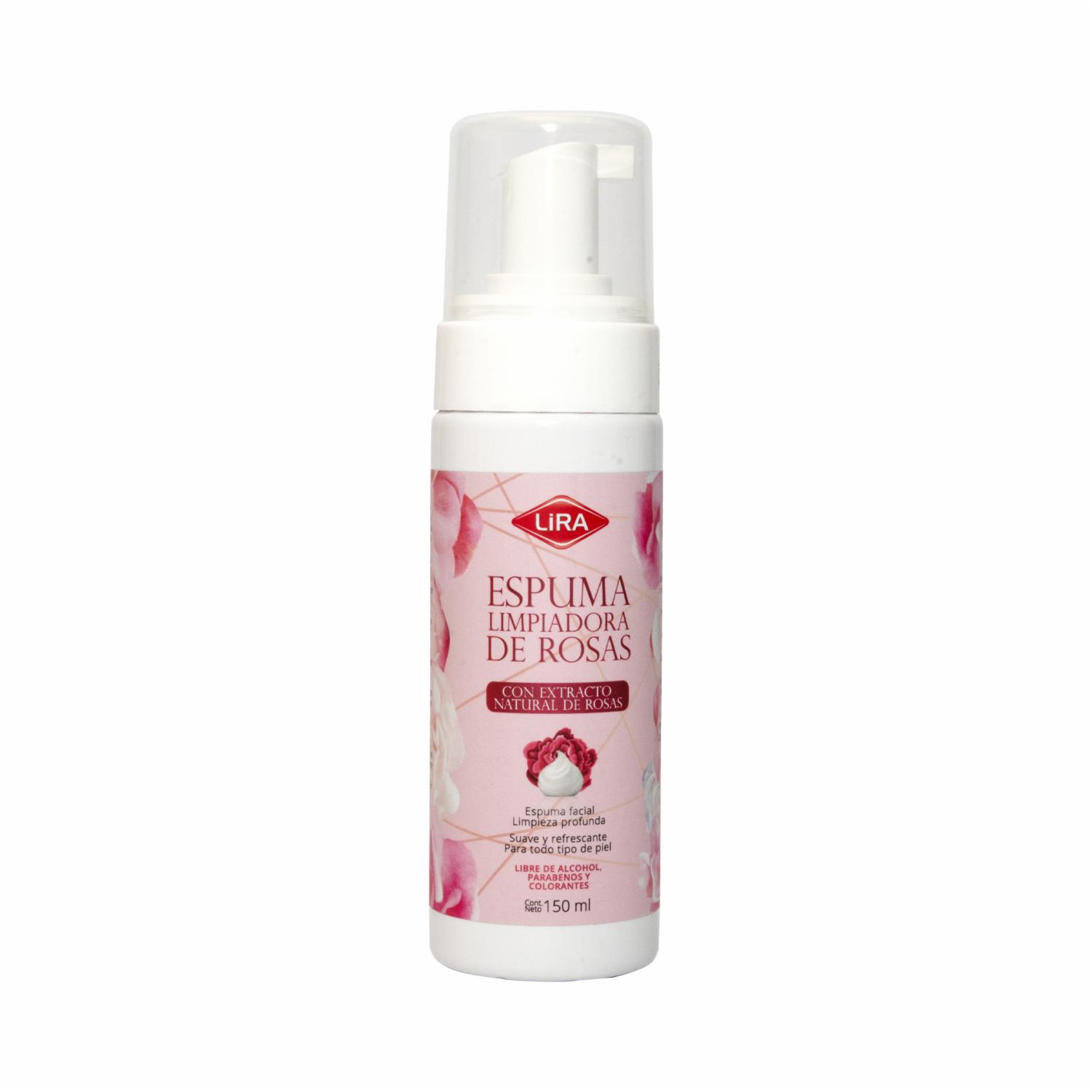 Limpiador Facial En Espuma Con Agua De Rosas LIRA 150 G