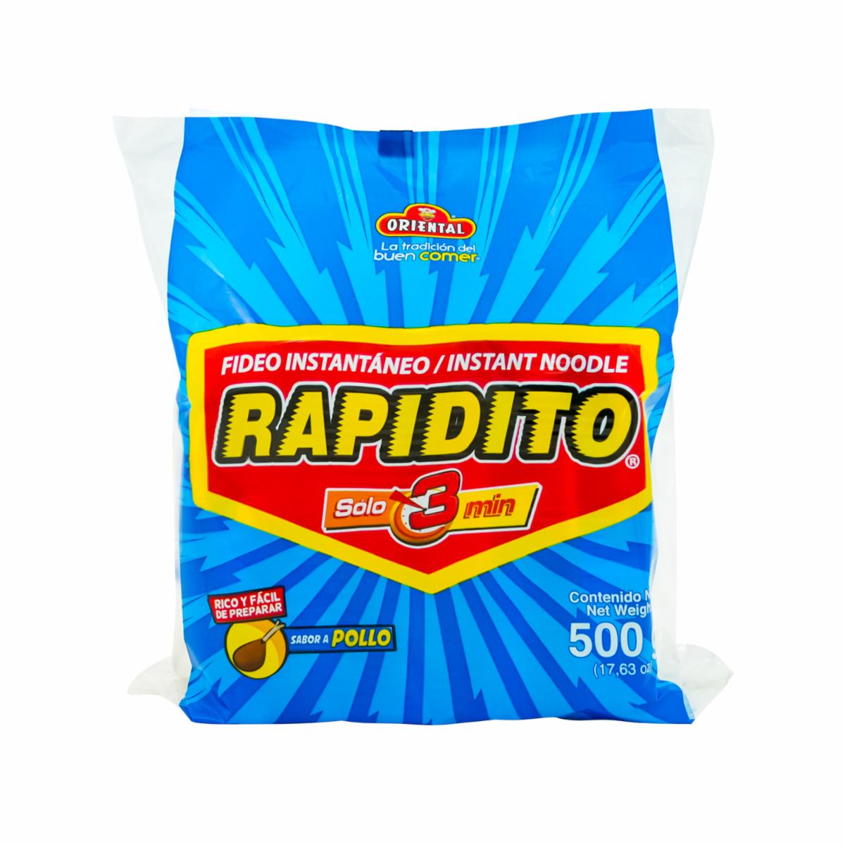 Fideo Instantáneos Rapidito Sabor A Pollo ORIENTAL 500  G
