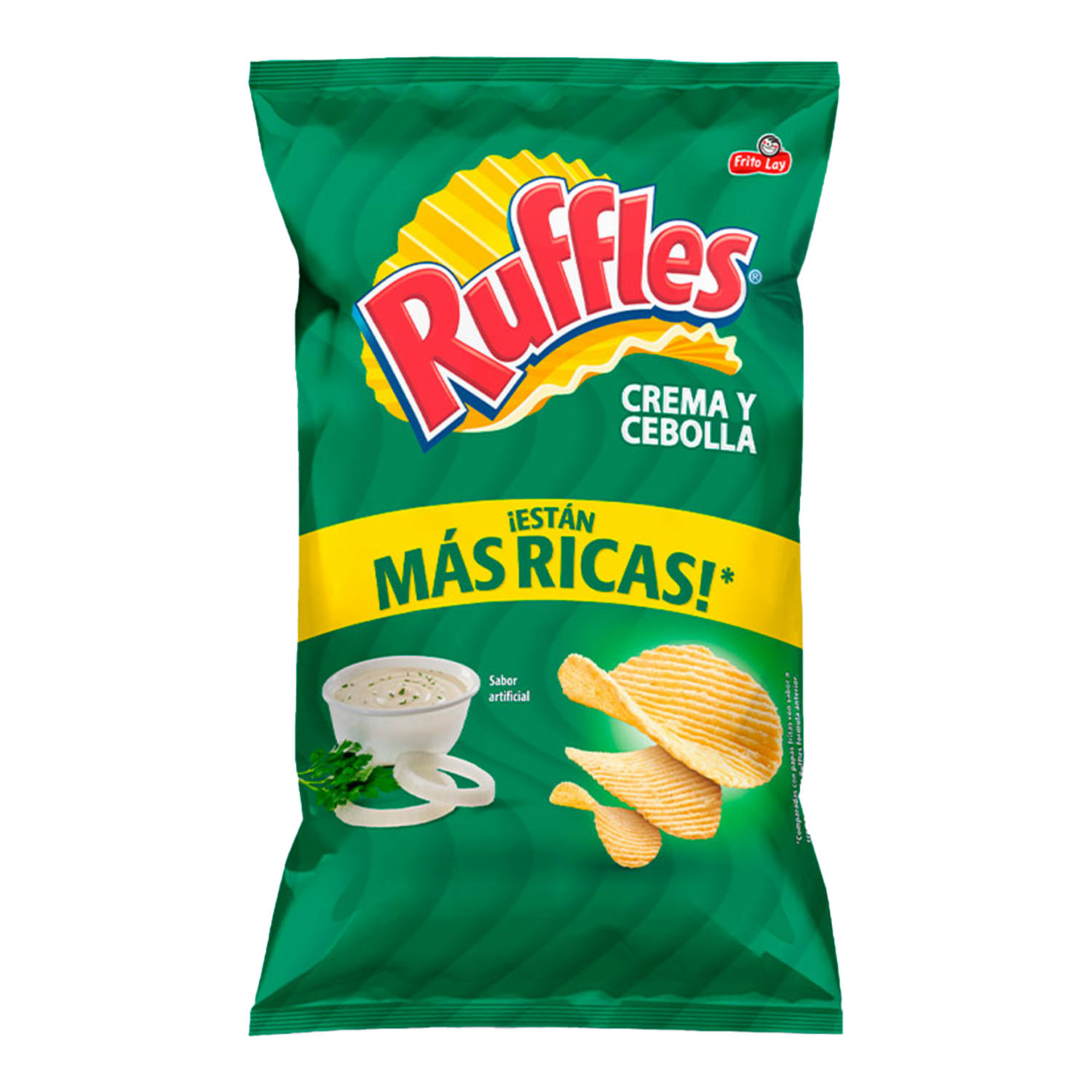 Papas Fritas Sabor A Crema Y Cebolla RUFFLES 136 G