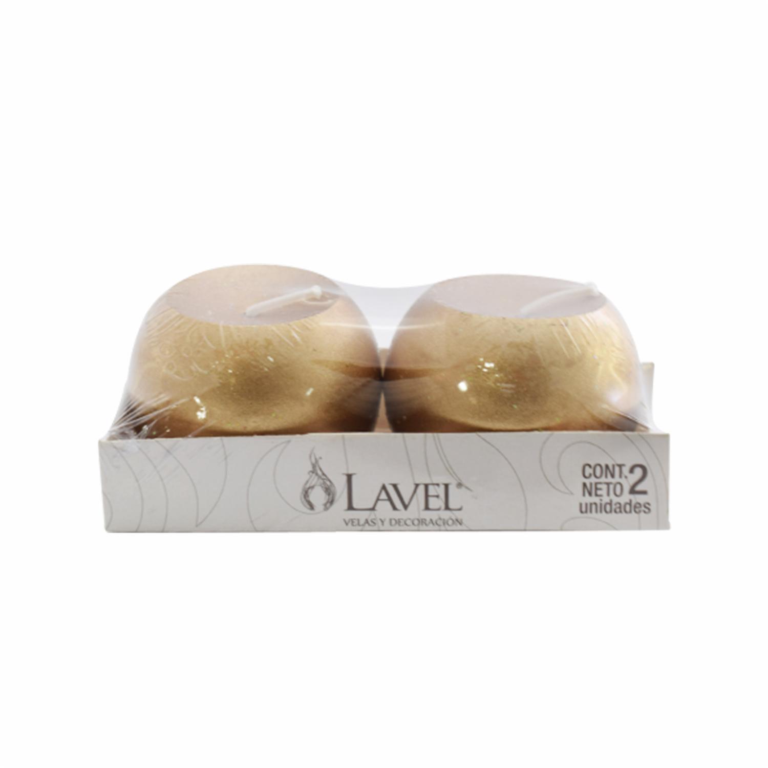 Set Bolas 200 X 2 Lac Dorado LAVEL 11 X 6 Cm