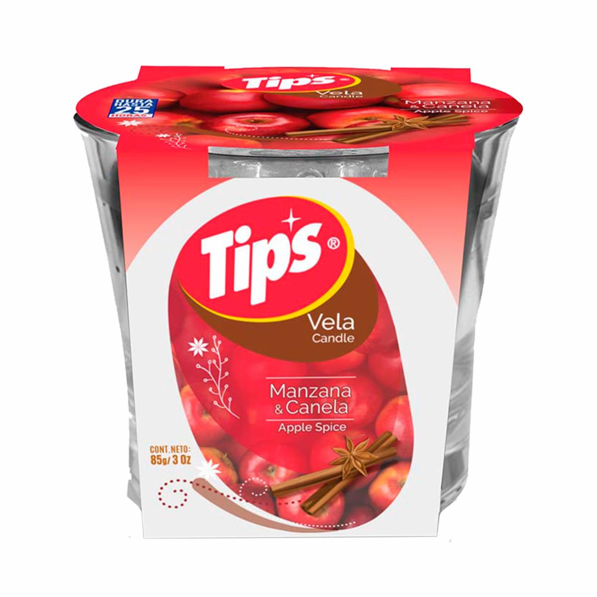 Vela Aromatizante Manzana Y Canela TIPS 85 G