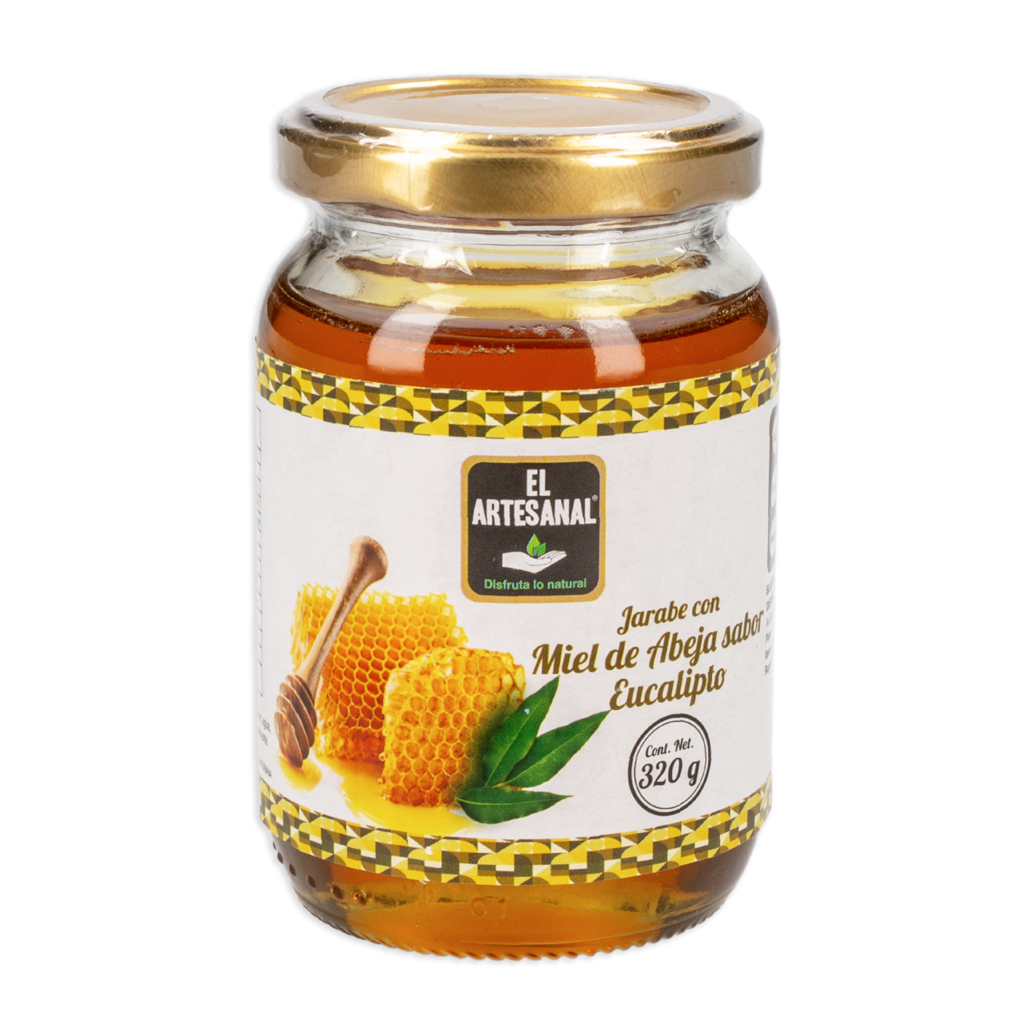 Jarabe Con Miel De Abeja Sabor A Eucalipto EL ARTESANAL 320 G