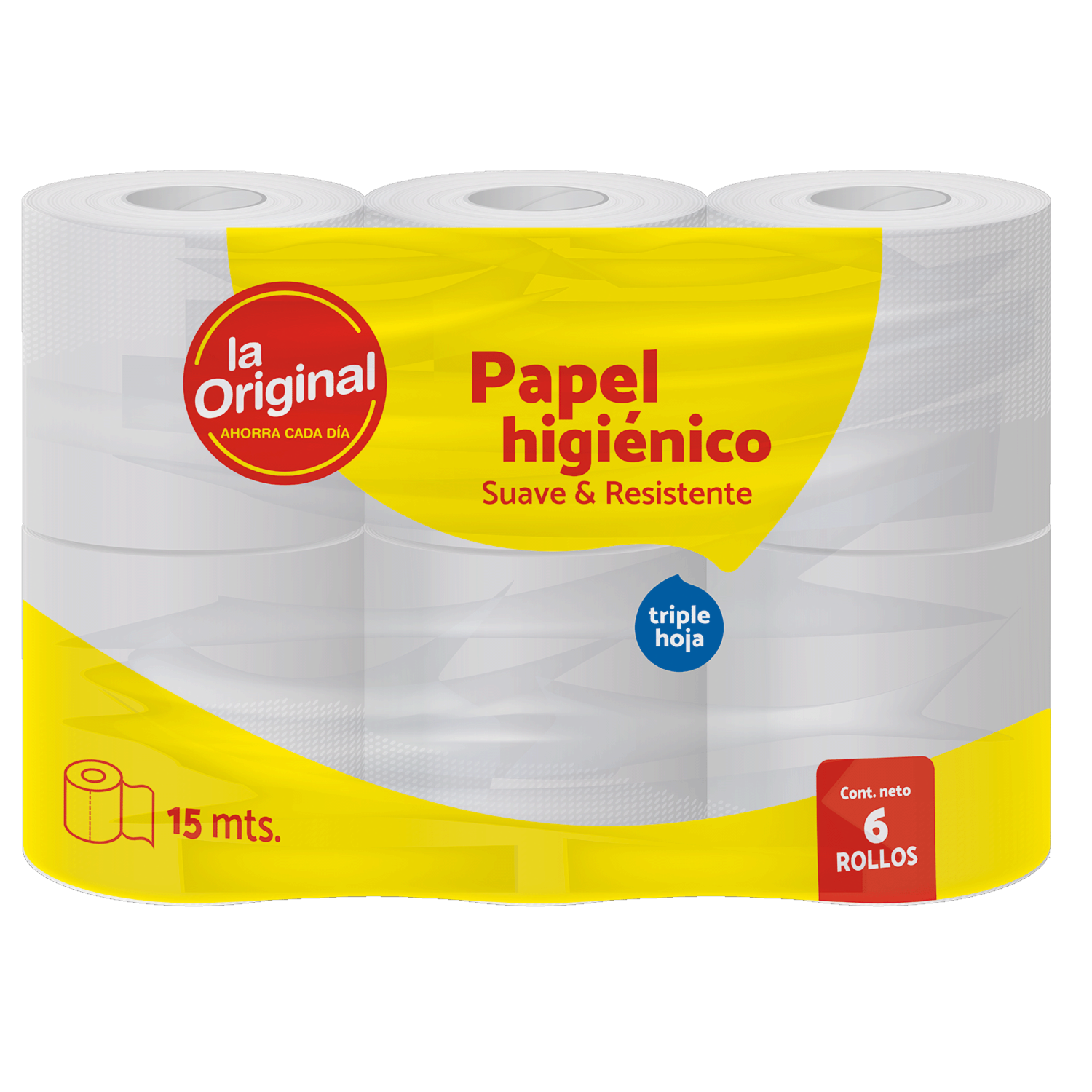 Papel Higiénico Suave Y Resistente LA ORIGINAL 6 Rollos