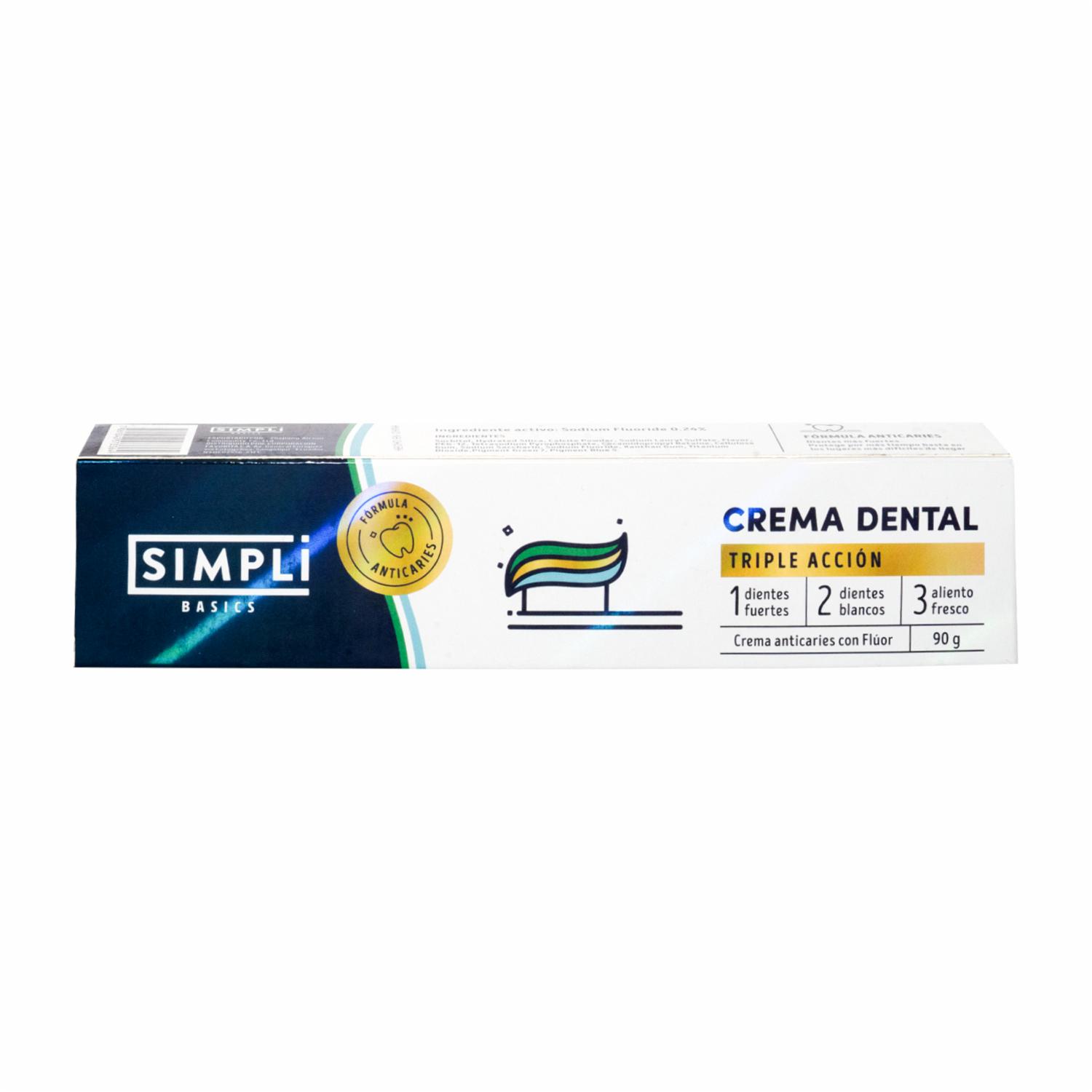 Pasta Dental Triple Acción SIMPLI 90 G