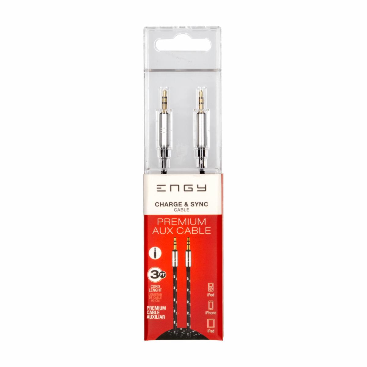 Cable Auxiliar 3.5 mm ENGY 90 Cm