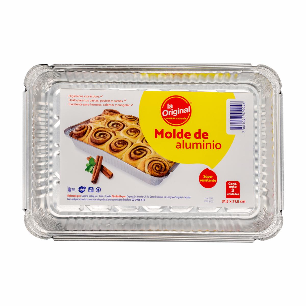 Molde De Aluminio Mediano LA ORIGINAL 2 Uds