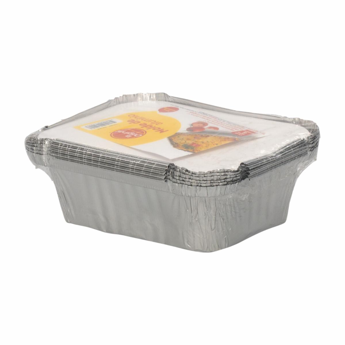 Molde De Aluminio Con Tapa Mediano LA ORIGINAL 6 Uds