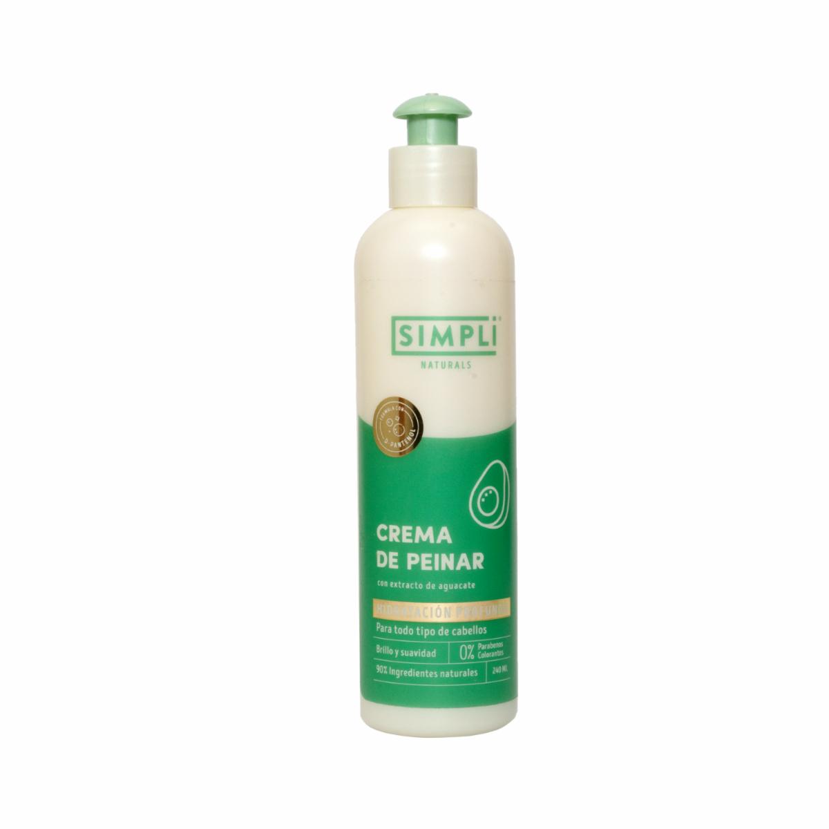 Crema Para Peinar Con Extracto De Aguacate SIMPLI 240 Ml