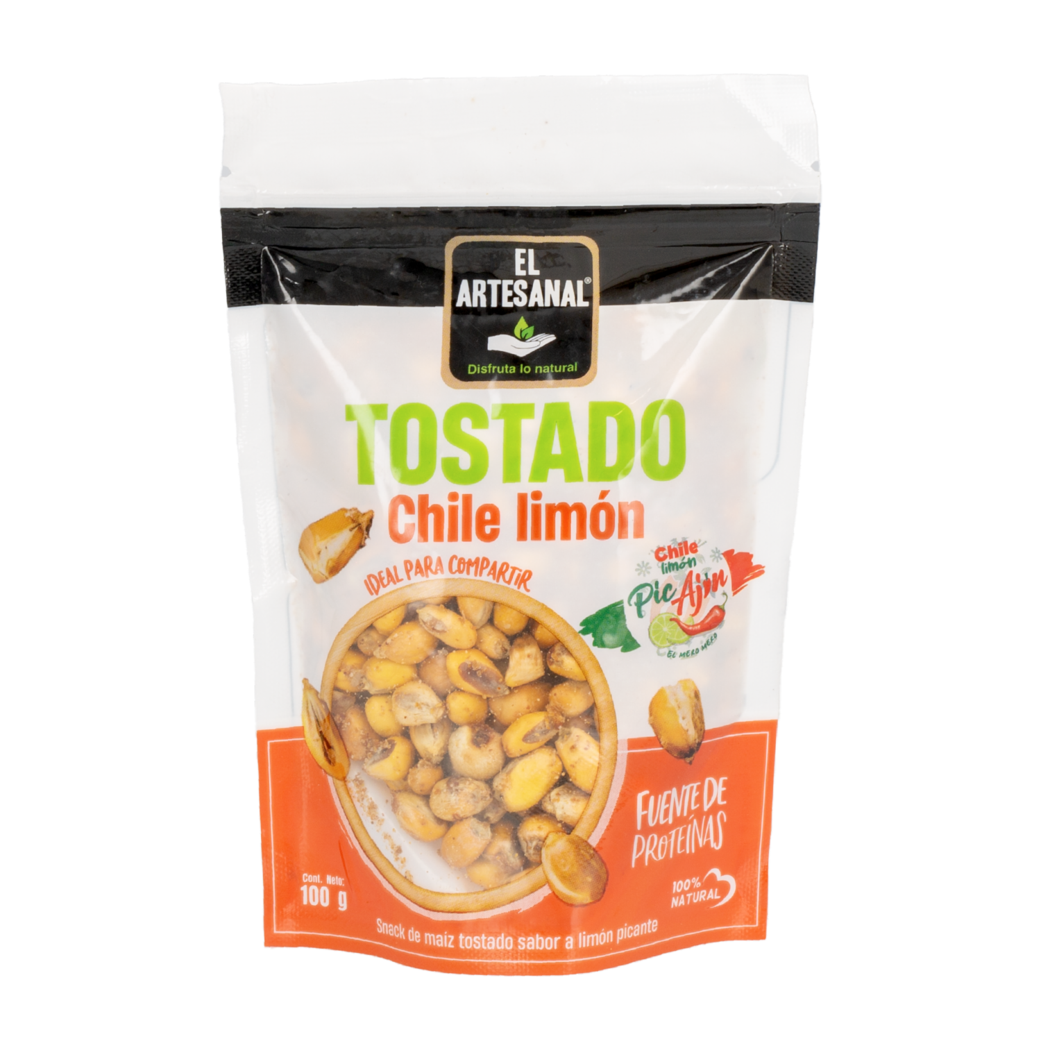 Tostado Con Chile Y Limón EL ARTESANAL Doypack 100 G