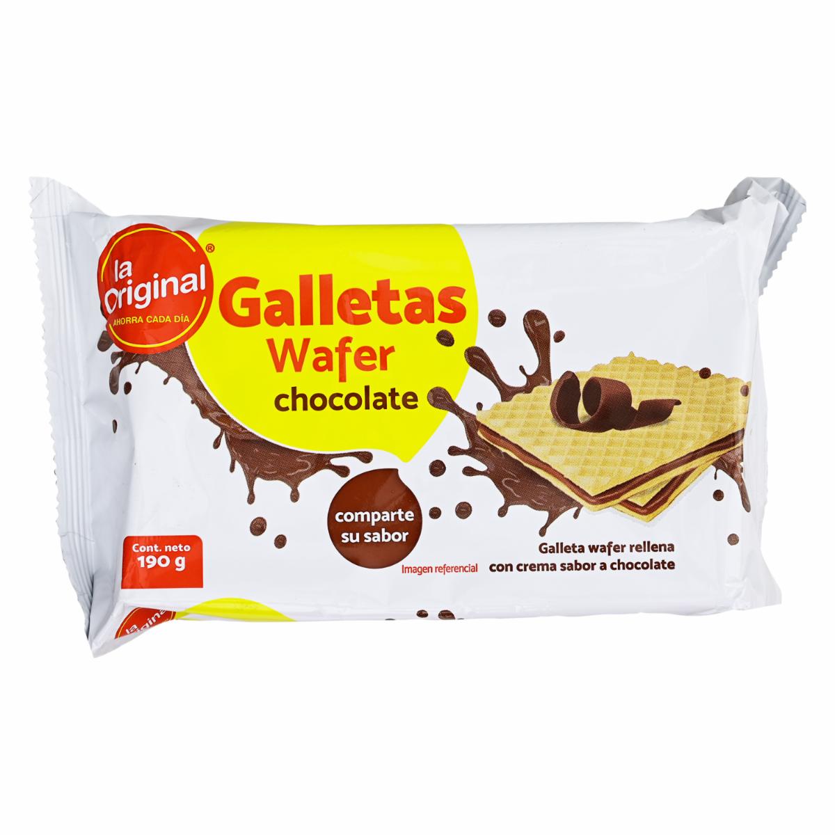 Galletas Dulces Waffer De Chocolate LA ORIGINAL 190 G
