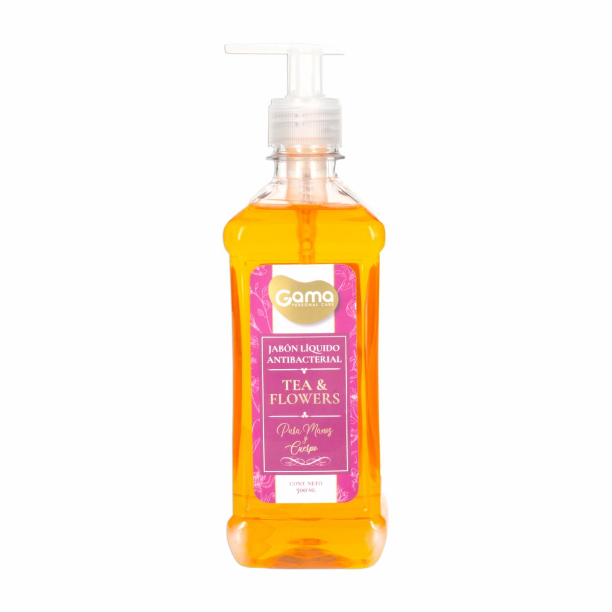 Jabón Líquido Antibacterial Fragancia Tea & Flowers GAMA 500 Ml