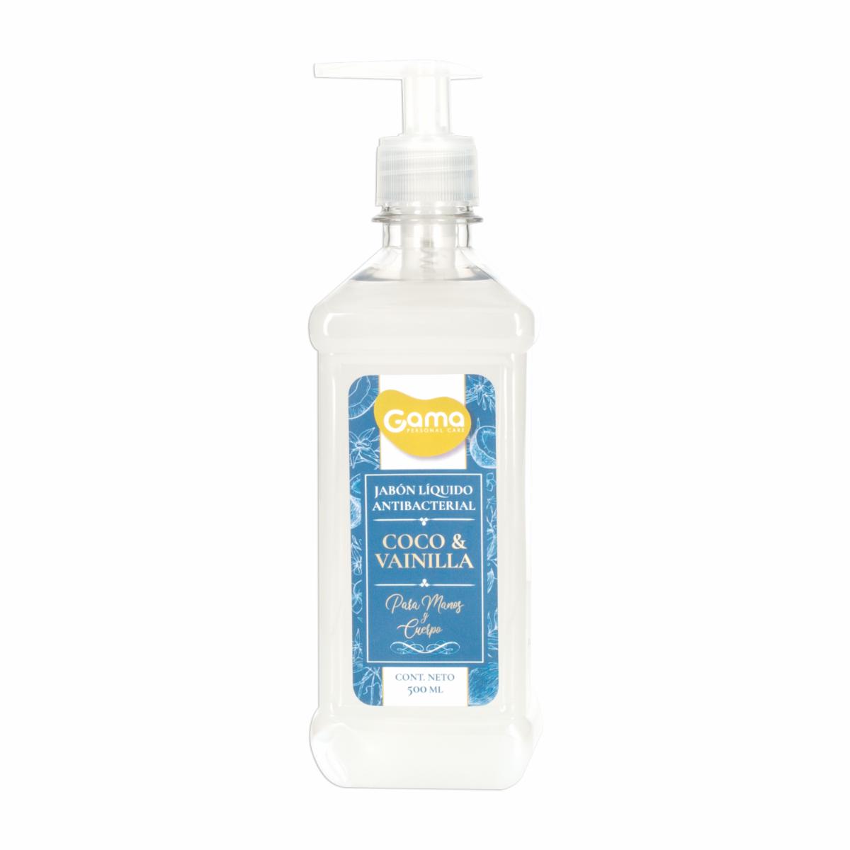 Jabón Líquido Antibacterial Fragancia A Coco Y Vainilla GAMA 500 Ml