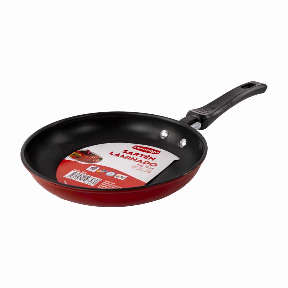 Sartén Rojo Laminado CASAMIGA 18 Cm