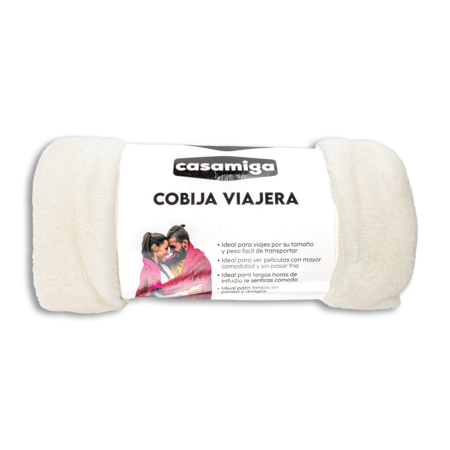 Cobija Viajera Beige CASAMIGA 1 Plaza y 1/2
