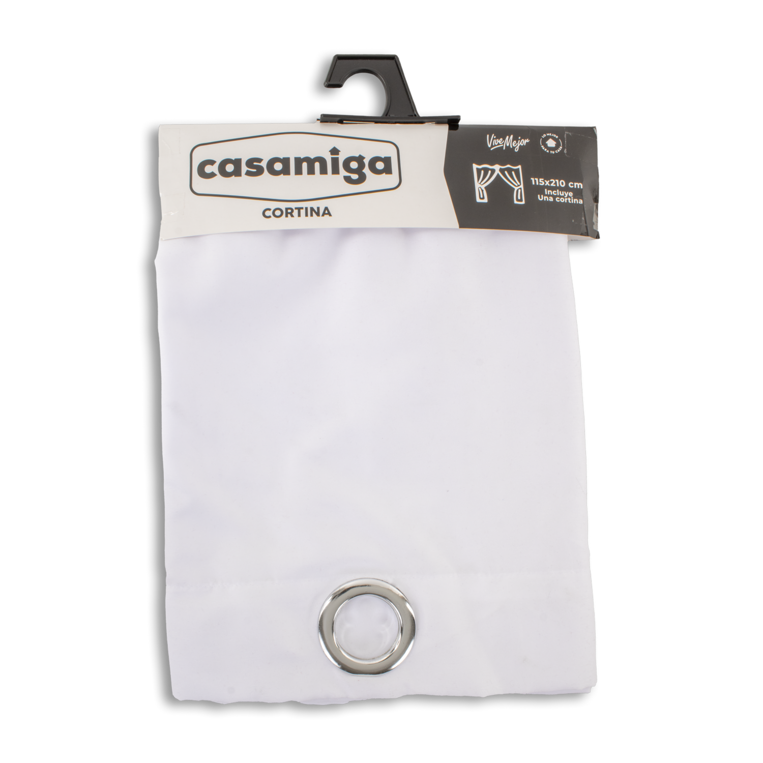 Cortina De Área Modelo One Argolla Blanca CASAMIGA 210 X 115 Cm