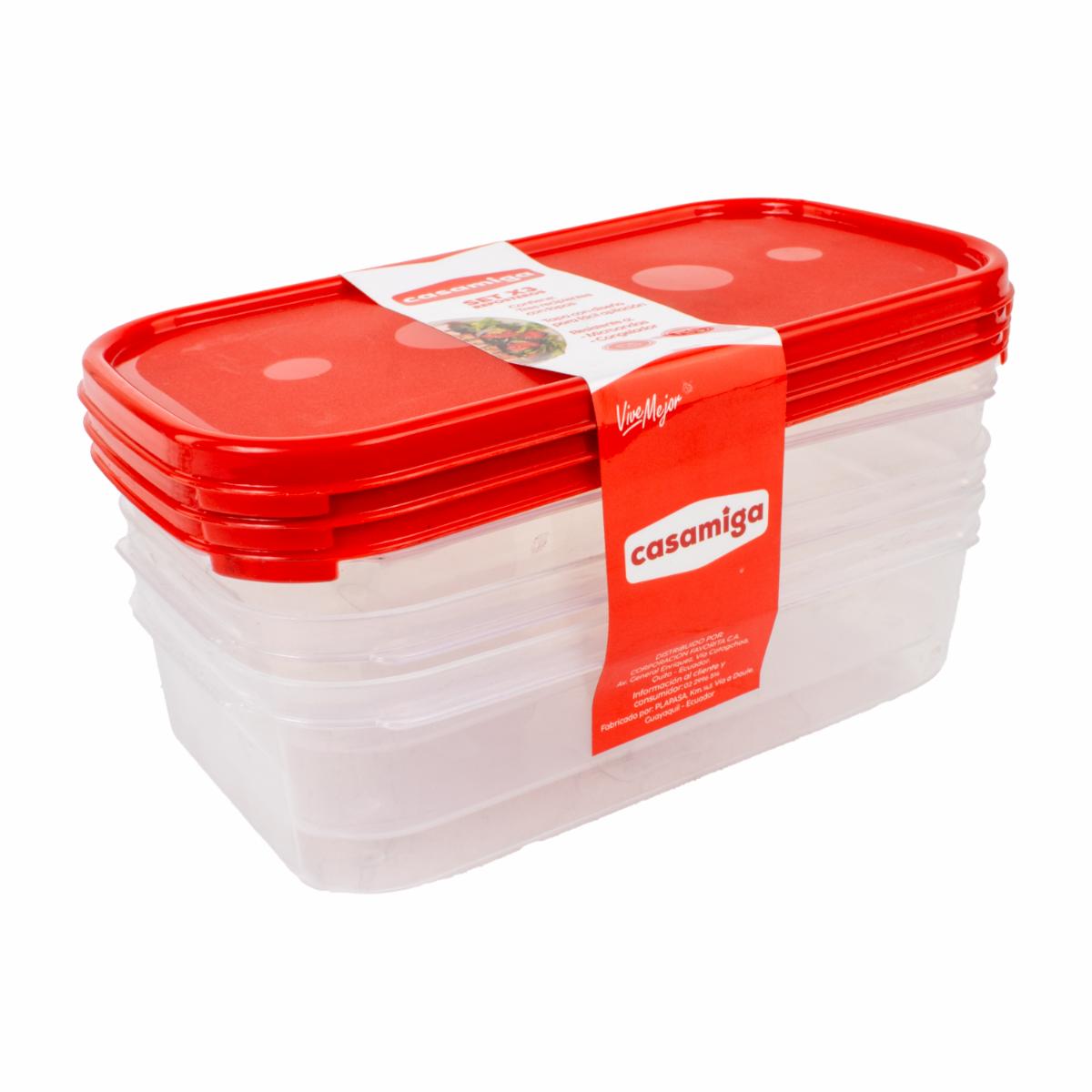 Set Reposteros Bajo Con Tapa Roja Multikeepers CASAMIGA Unidad