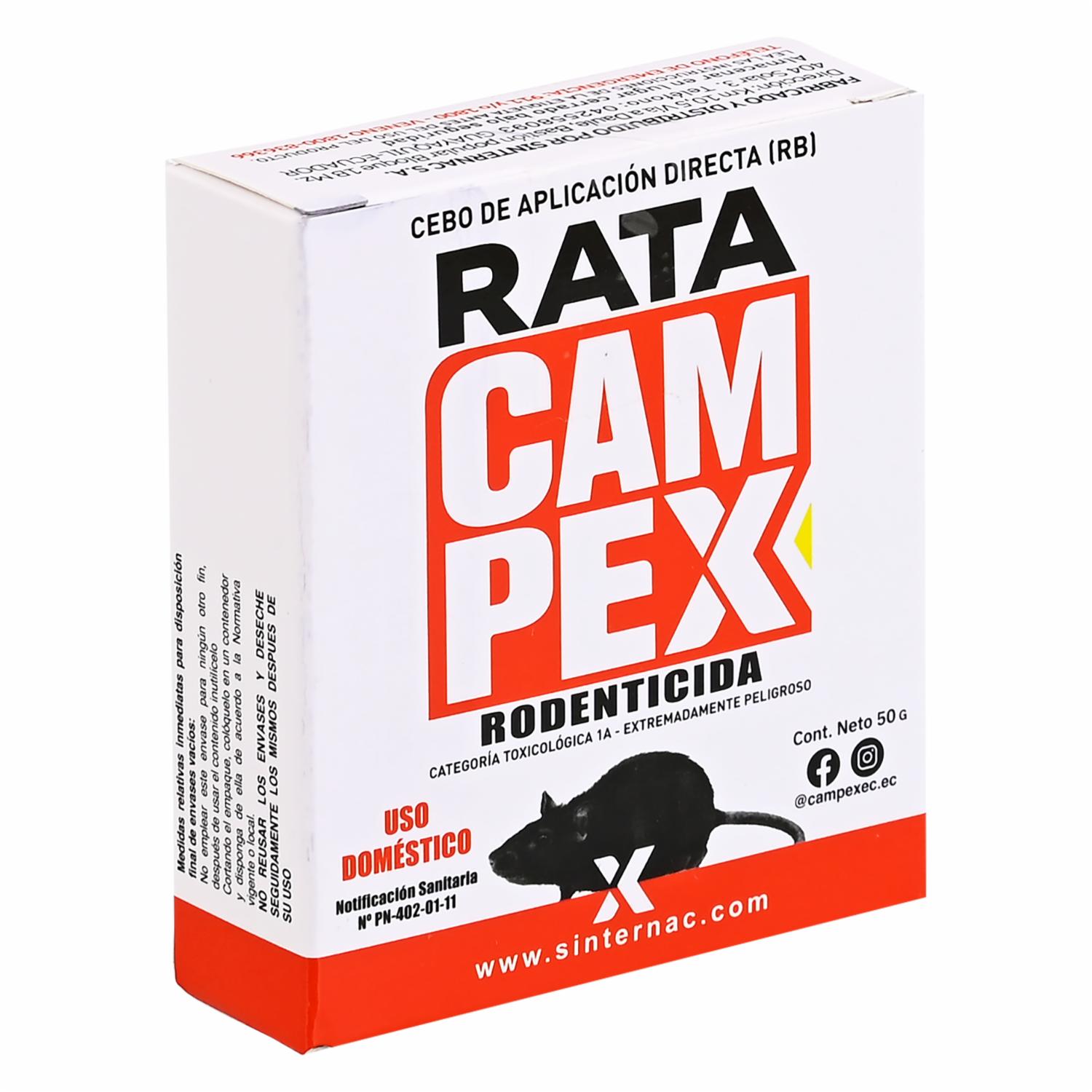 Rodenticida En Polvo CAMPEX 50 G