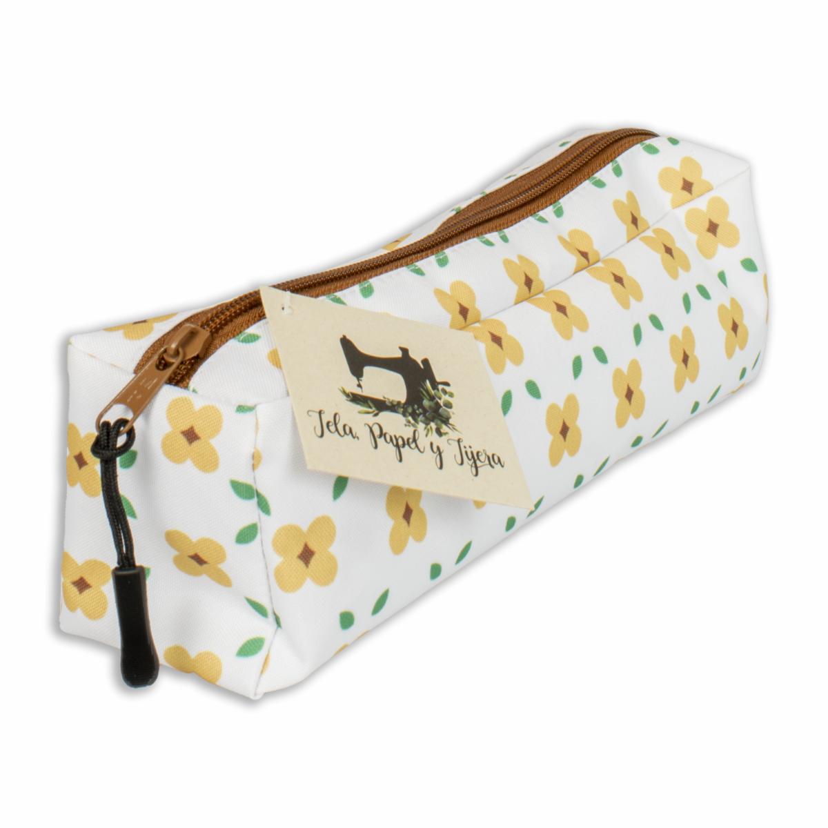 Estuche Lápices Rectangular TELA, PAPEL Y TIJERA 23 Cm x 7 Cm x 6 Cm