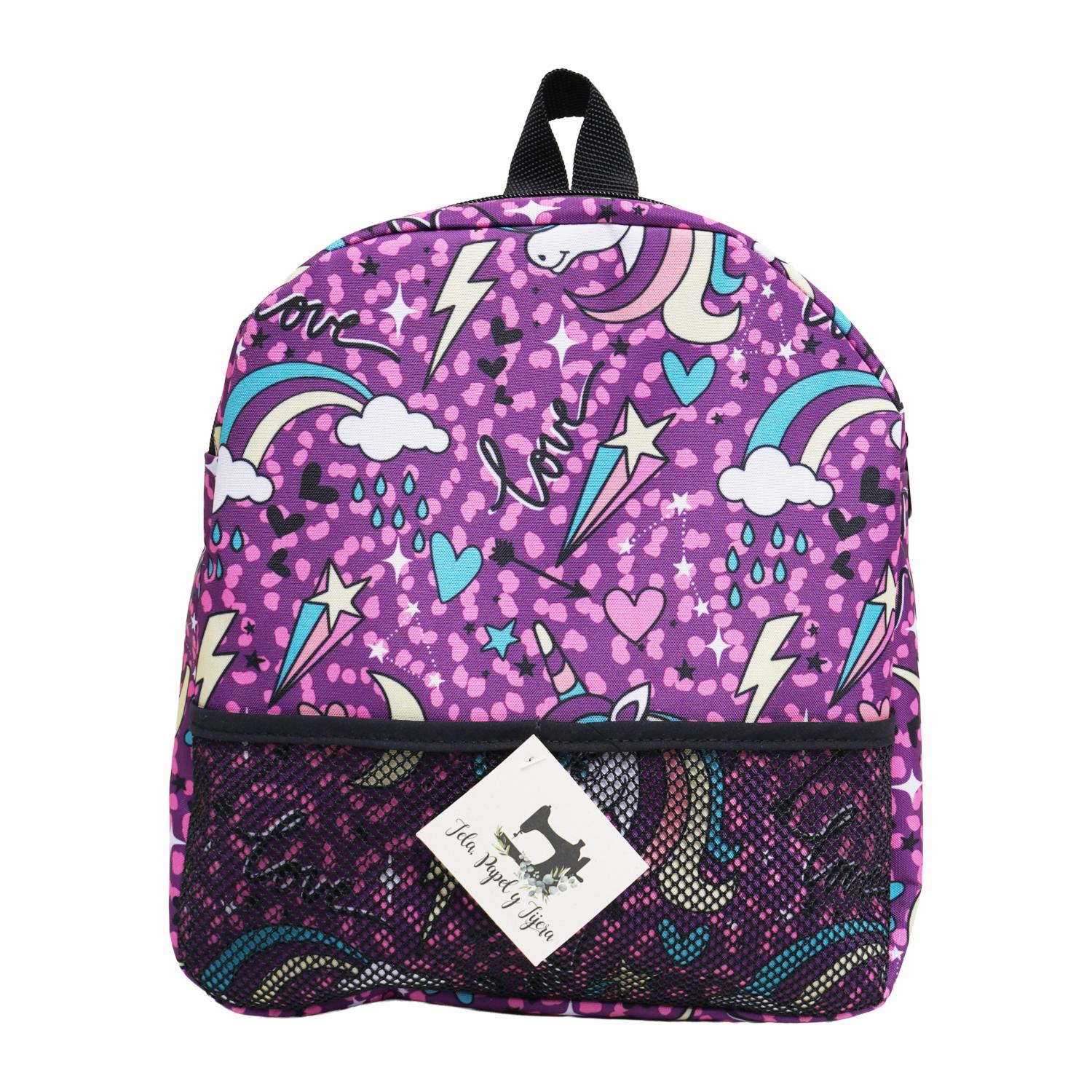 Mochila Estampado Surtido TELA, PAPEL Y TIJERA 30X26X7 CM