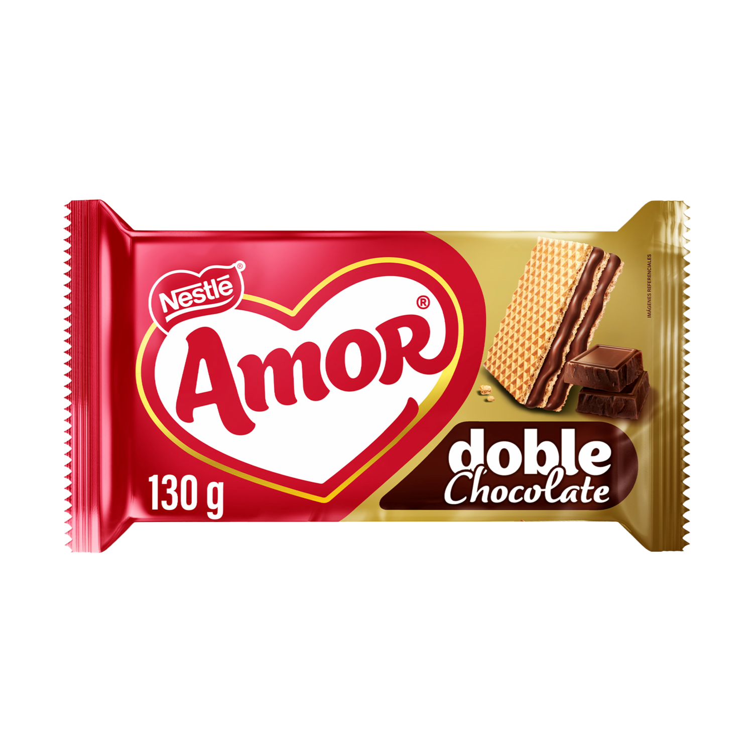 Galletas Dulces Waffer Doble Crema De Chocolate AMOR 130 G