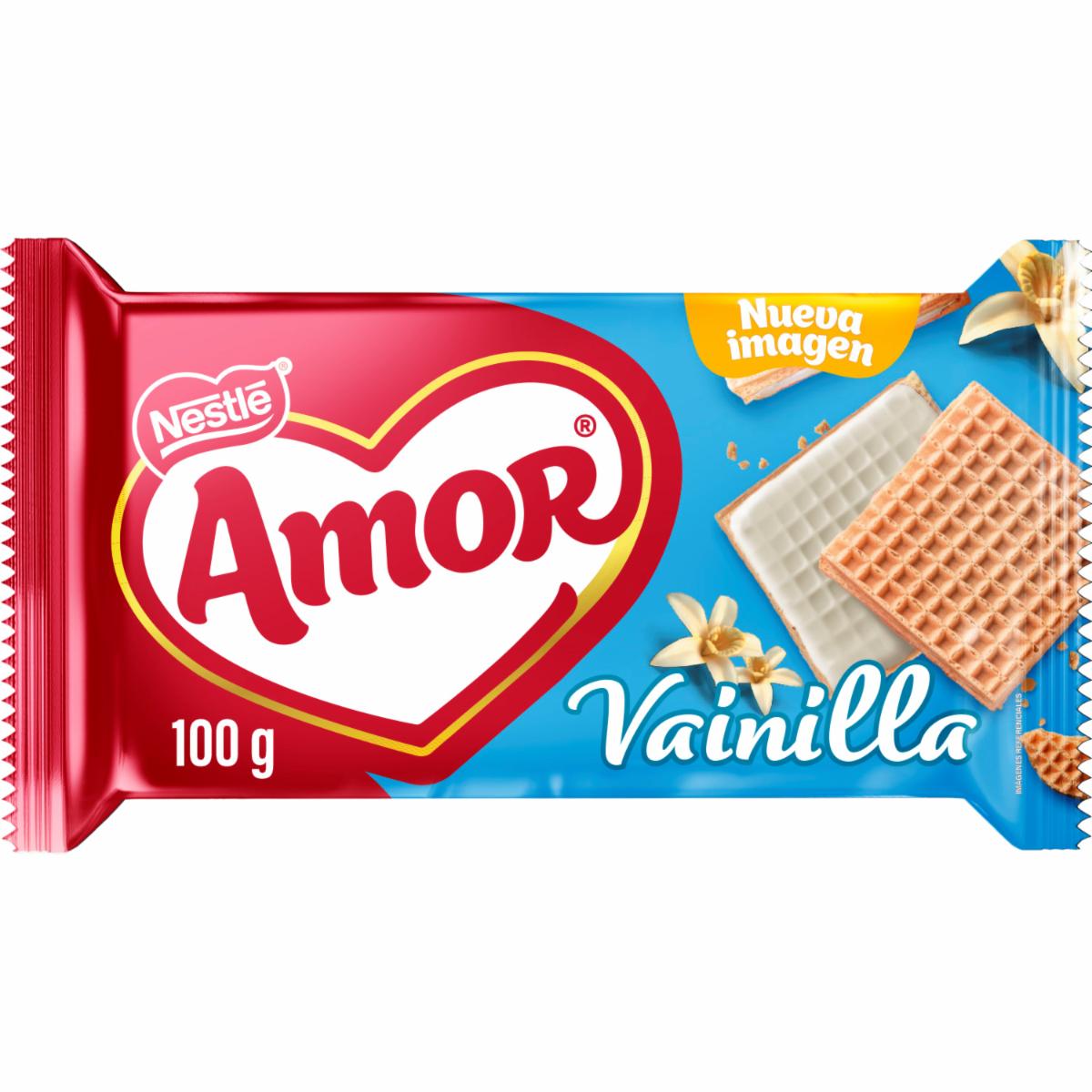 Galletas Dulces Waffer Vainilla AMOR 100 G