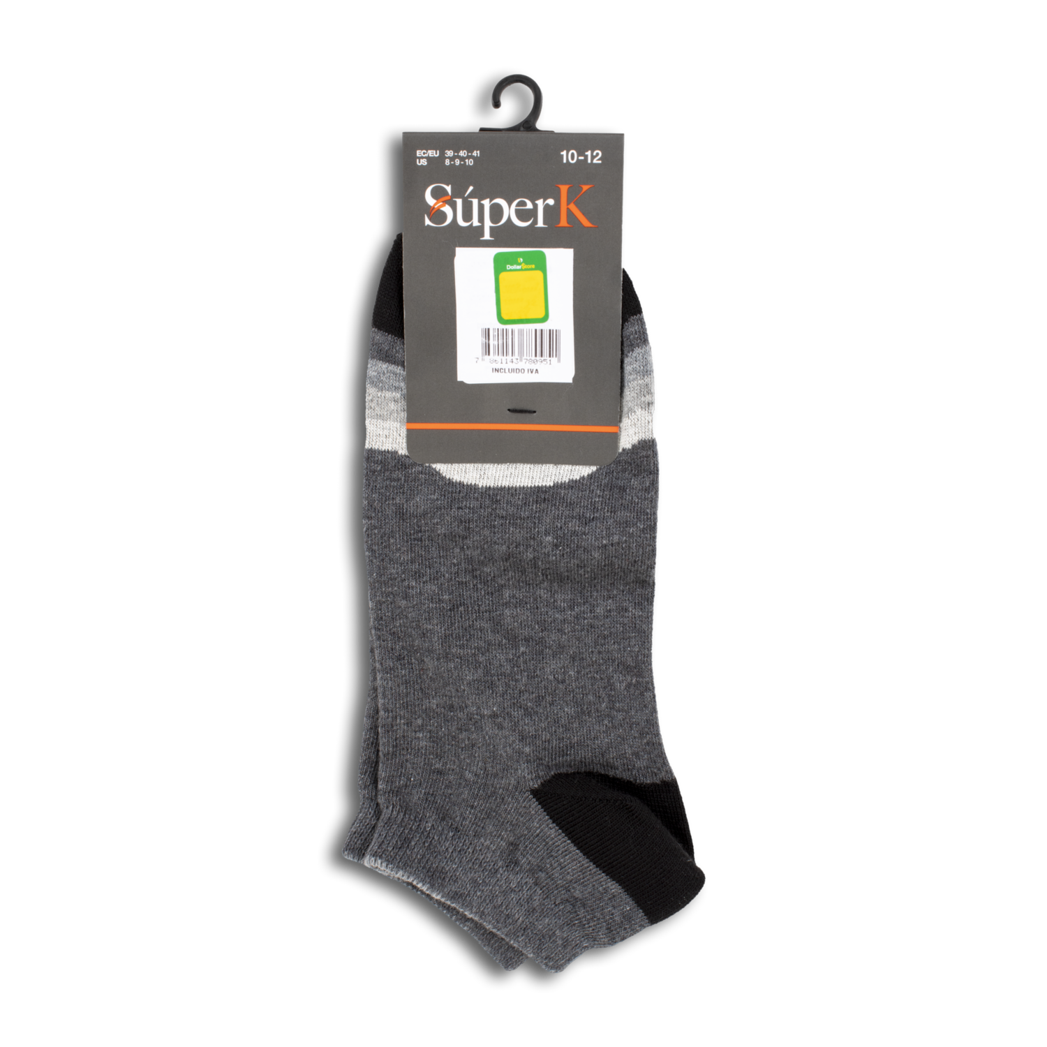 Medias Calza Gris SÚPER K Talla 10-12