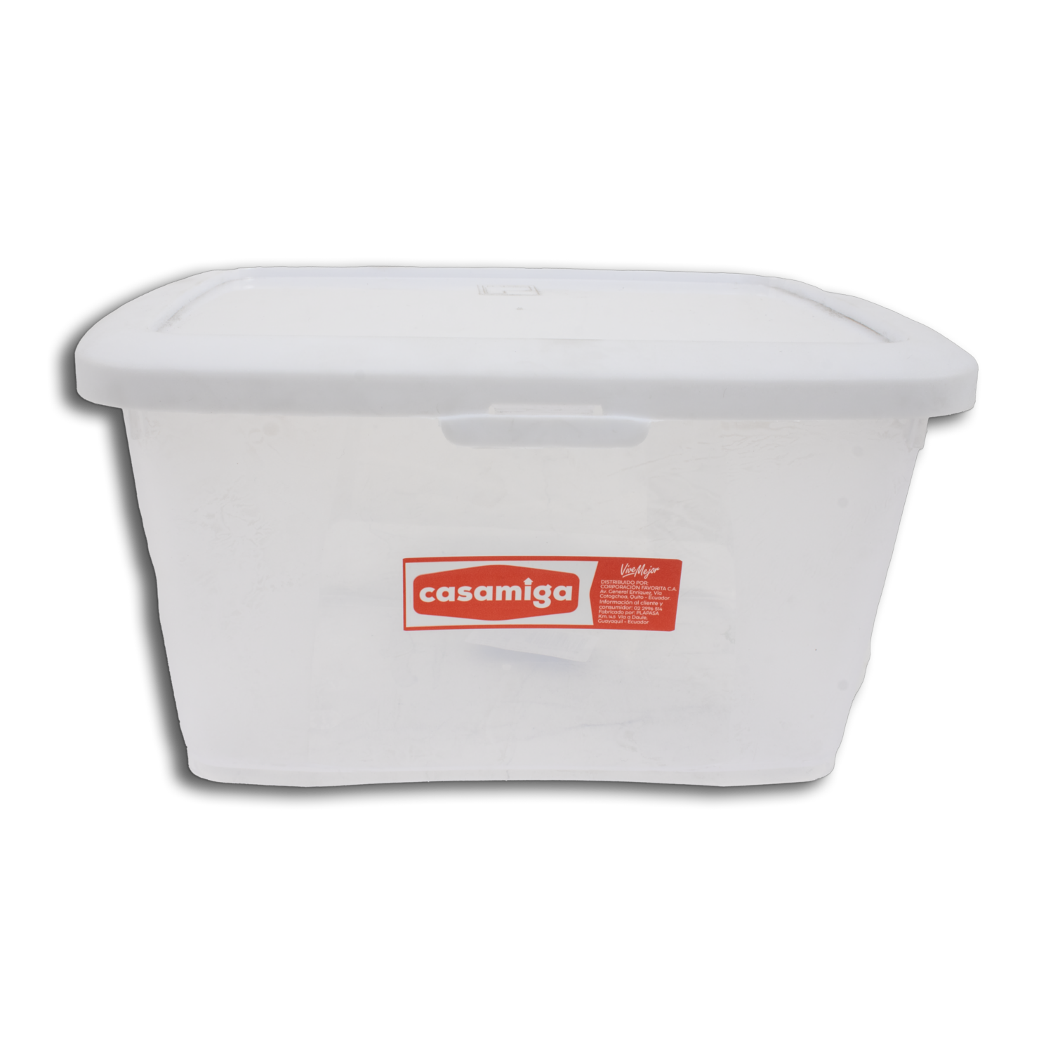 Caja Multiuso Con Tapa De Color Blanco PLAPASA 28 X 18 X 15 Cm