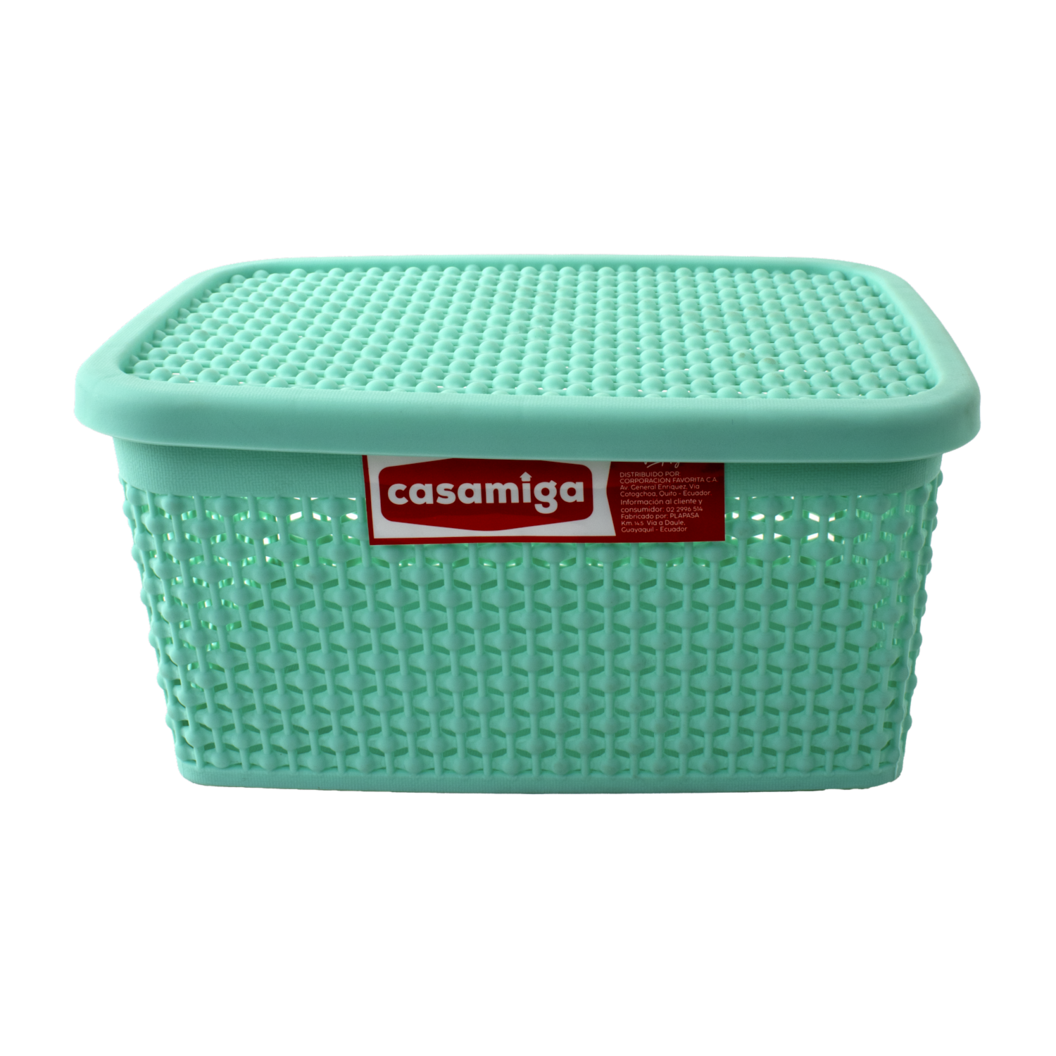 Cesta Spirella Color Verde Menta Pequeño PLAPASA 22,5 X 15 X 10,5 Cm