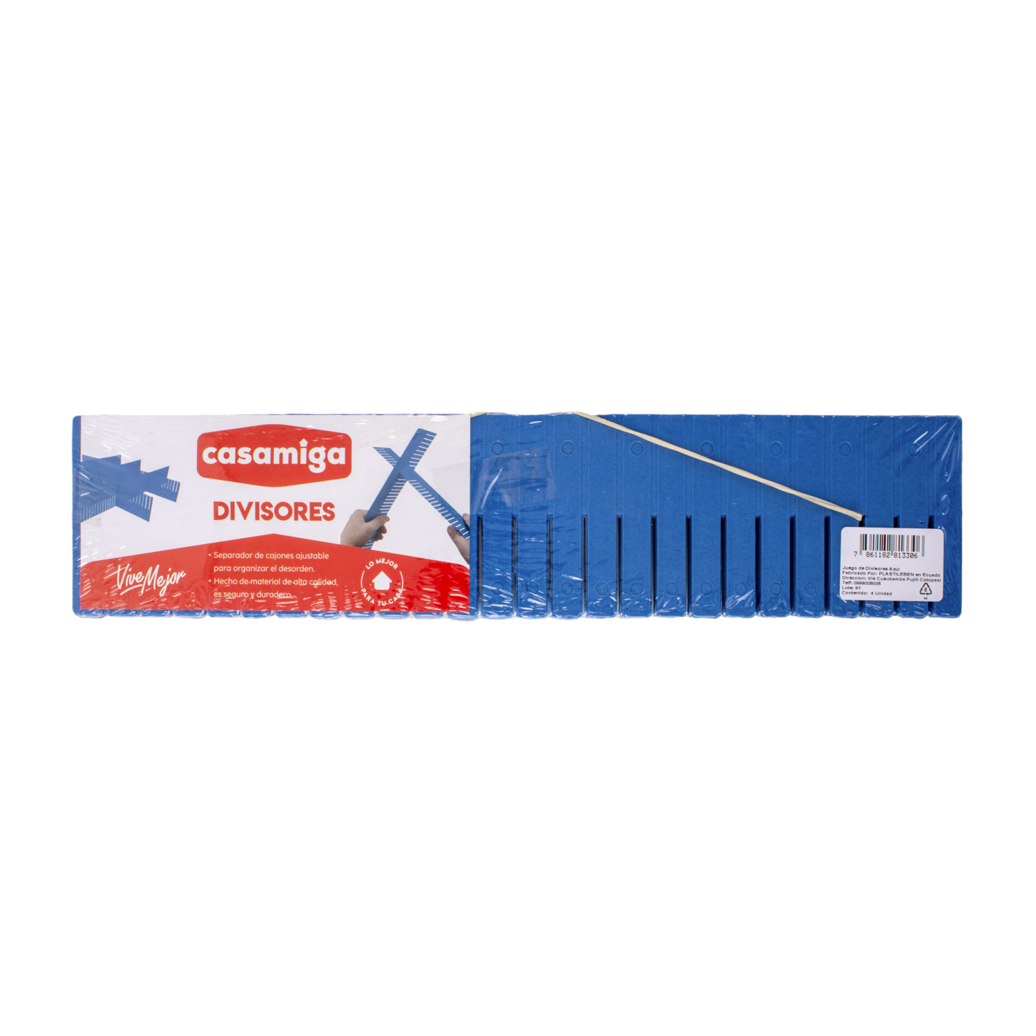 Divisores Multiuso Para Cajas Y Cajones Color Azul CASAMIGA Unidad