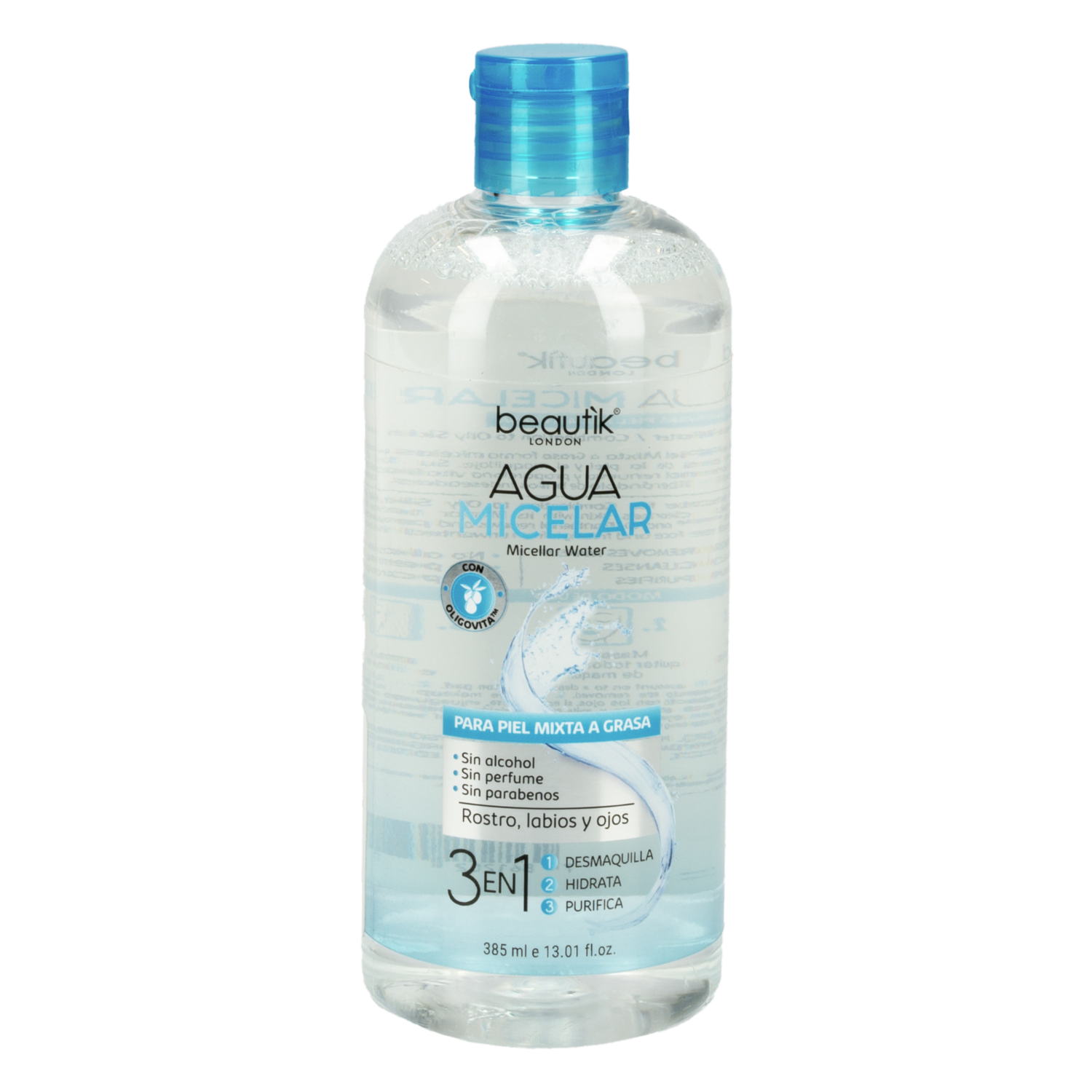 Agua Micelar Piel Mixta O Grasa BEAUTÌK LONDON 385 Ml