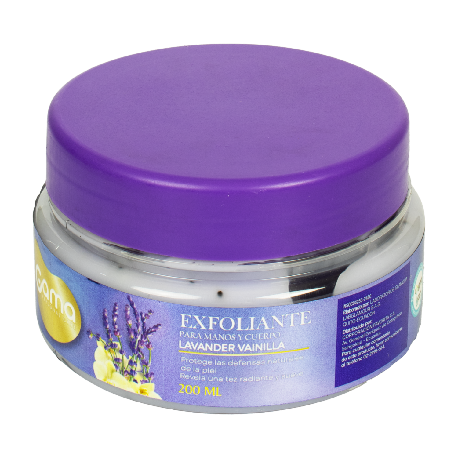 Exfoliante Corporal Fragancia Lavanda Y Vainilla GAMA 200 Ml