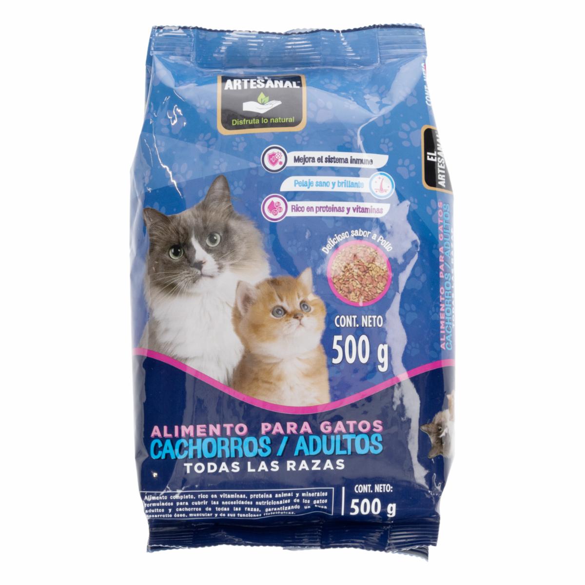 Alimento Para Gatitos Cachorros Y Adultos Todas Las Razas EL ARTESANAL 500 G