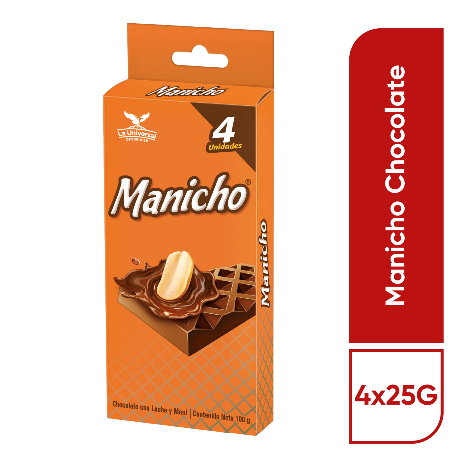 Chocolate Con Leche Y Maní MANICHO 100 G