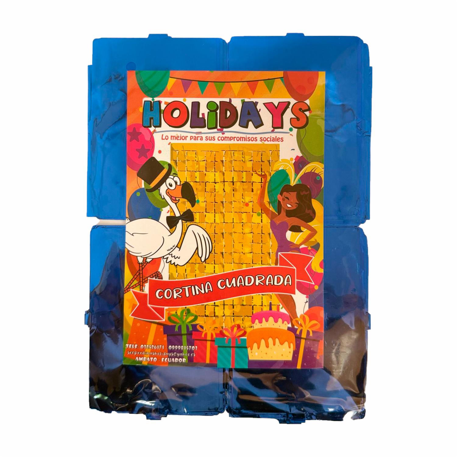 Cortina Cuadrada Azul HOLIDAY’S 1m x 2m