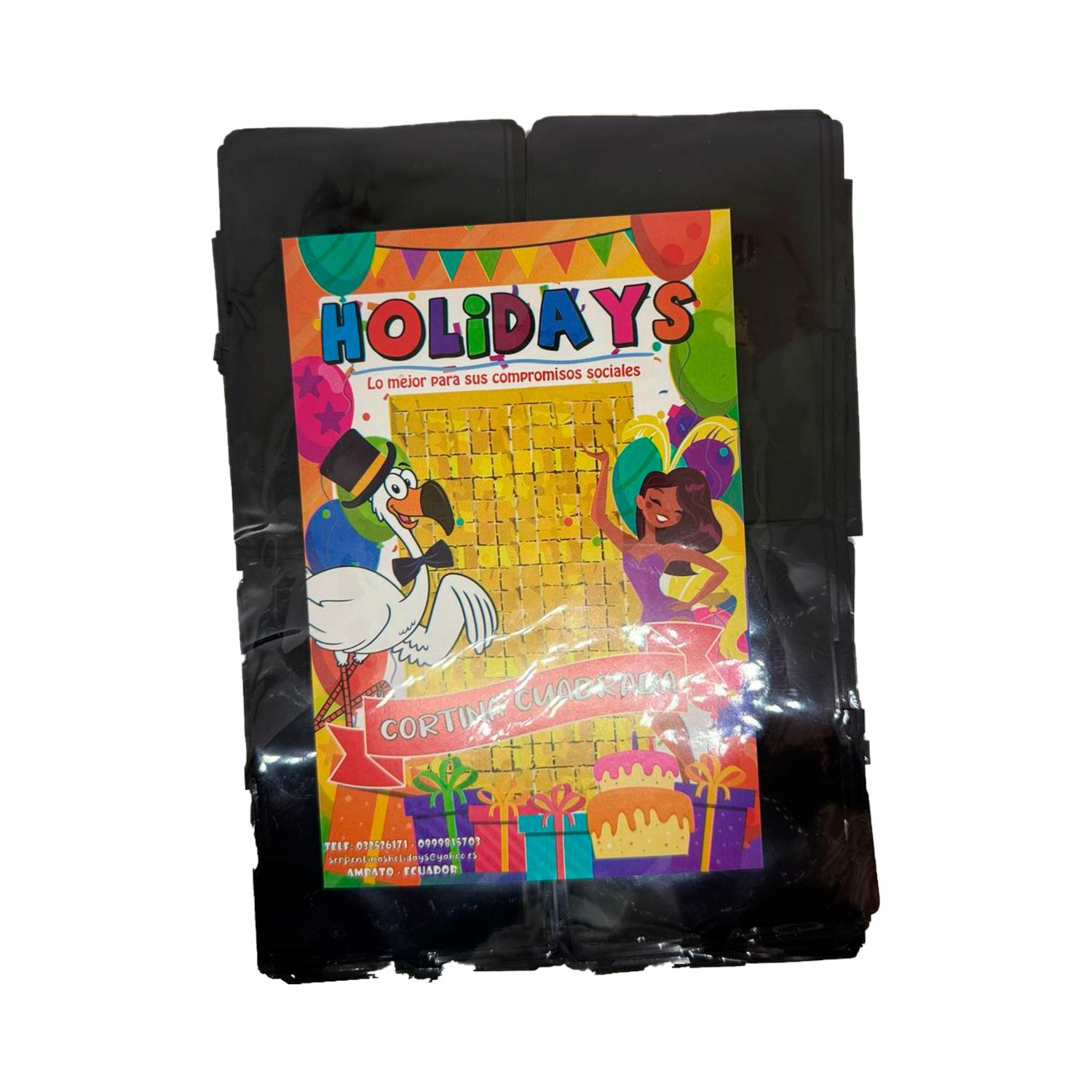 Cortina Cuadrada Negra HOLIDAY’S 1m x 2m