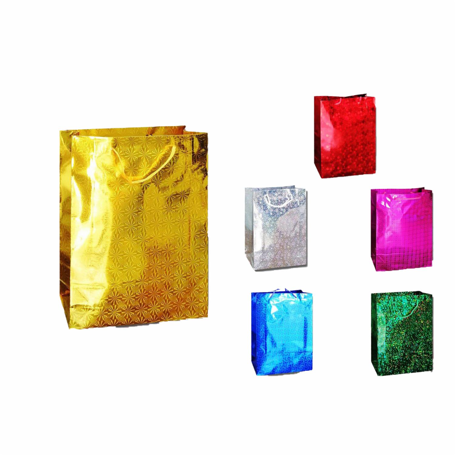 Funda De Regalo Holográfica Pequeña Varios Colores HOLIDAY’S 18 X 23cm