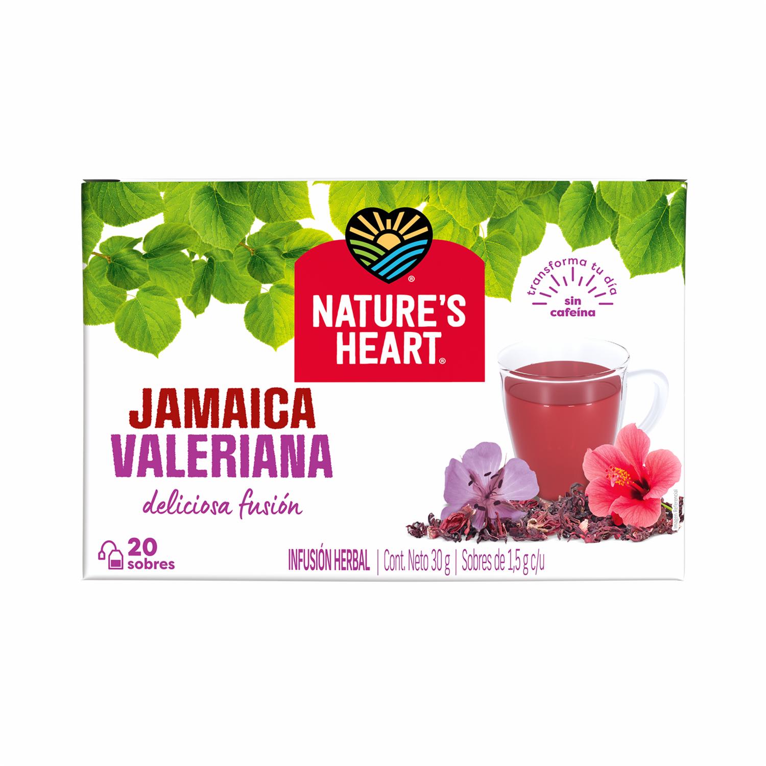 Infusión De Valeriana Y Jamaica NATURE’S HEART 30  G