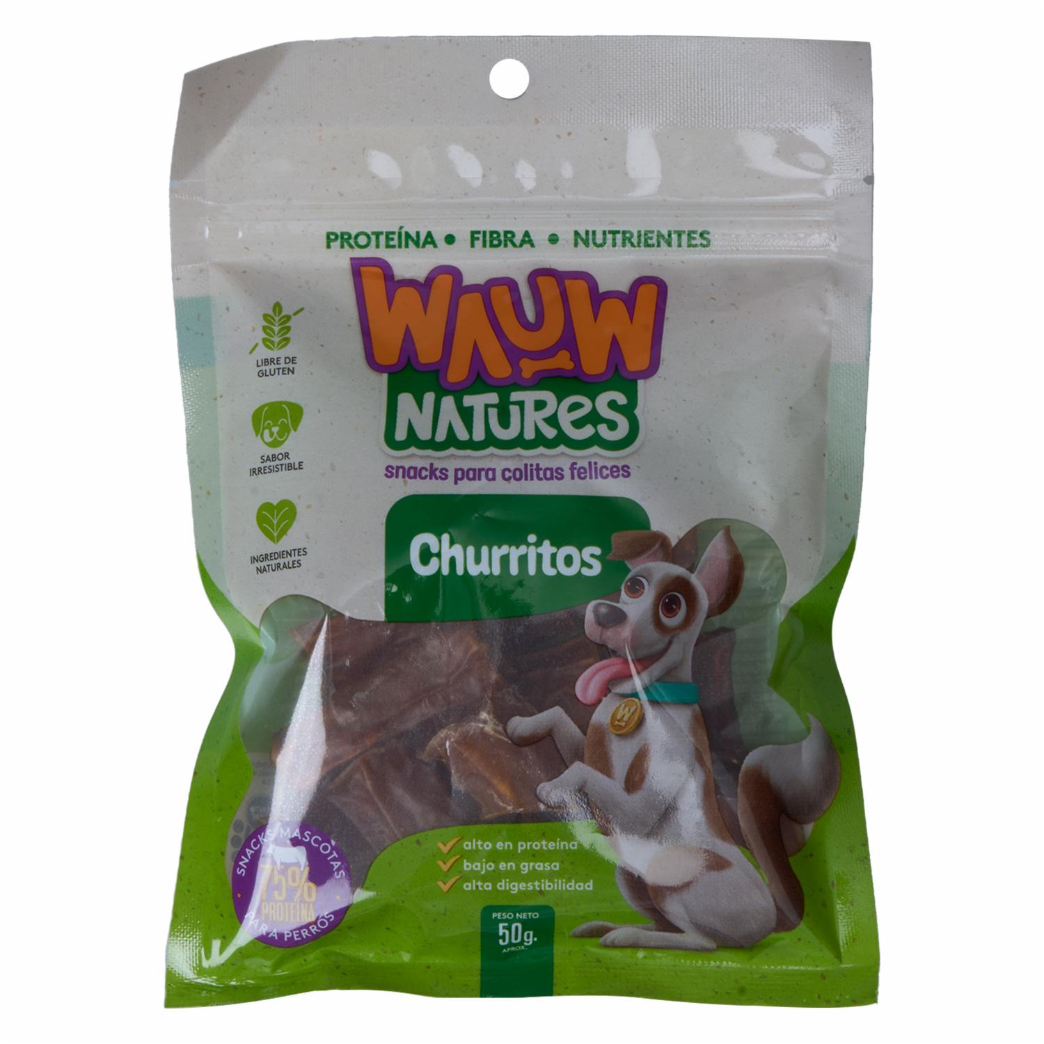 Snack Para Perros Churritos WAUW 50 G