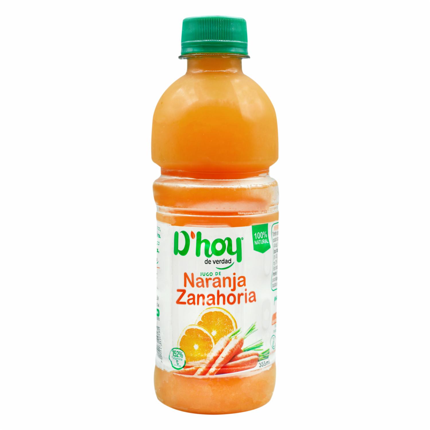 Jugo De Naranja Y Zanahoria 152 % Vitamina C D`HOY 355 Ml