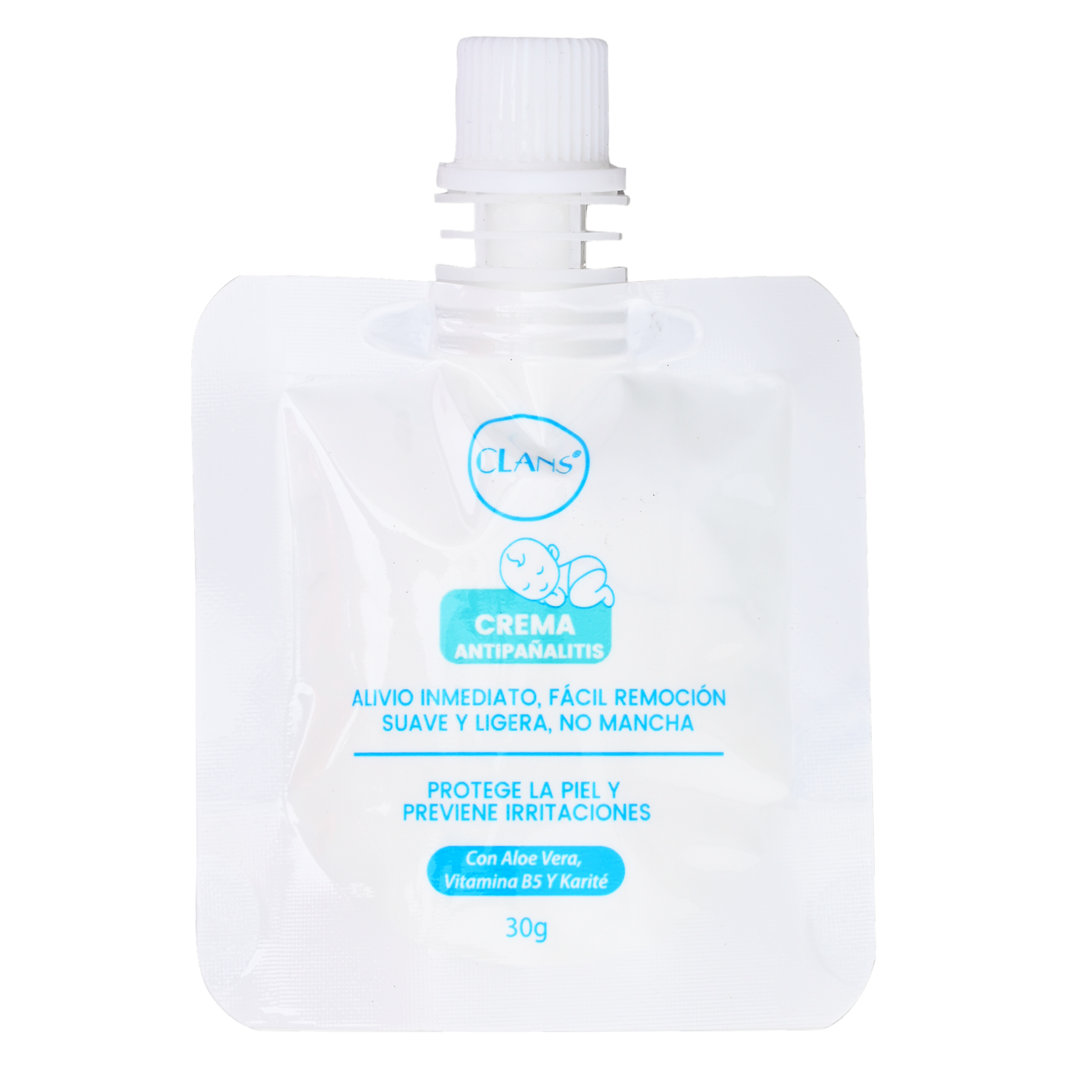 Crema Dermoprotectora Antipañalitis En Sachet CLANS 30 G