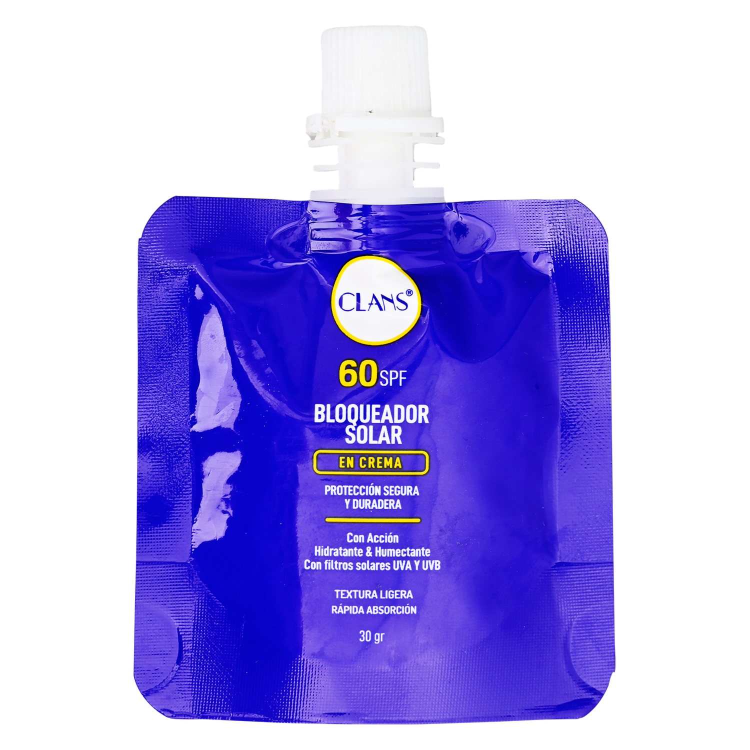 Protector Solar 60 SPF Con Acción Hidratante Y Humectante CLANS 30 G