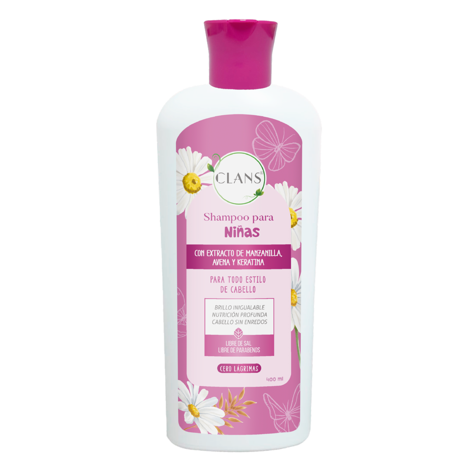 Shampoo Para Cabello Para niñas CLANS 400 Ml